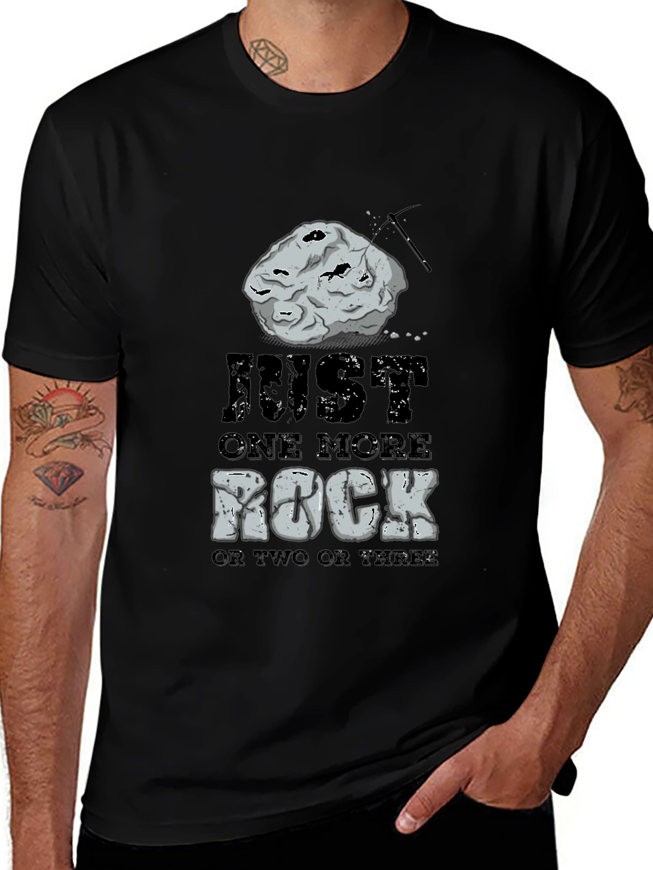 Variant 11 of Just One More Rock T-Shirt - Geology Humor Tee