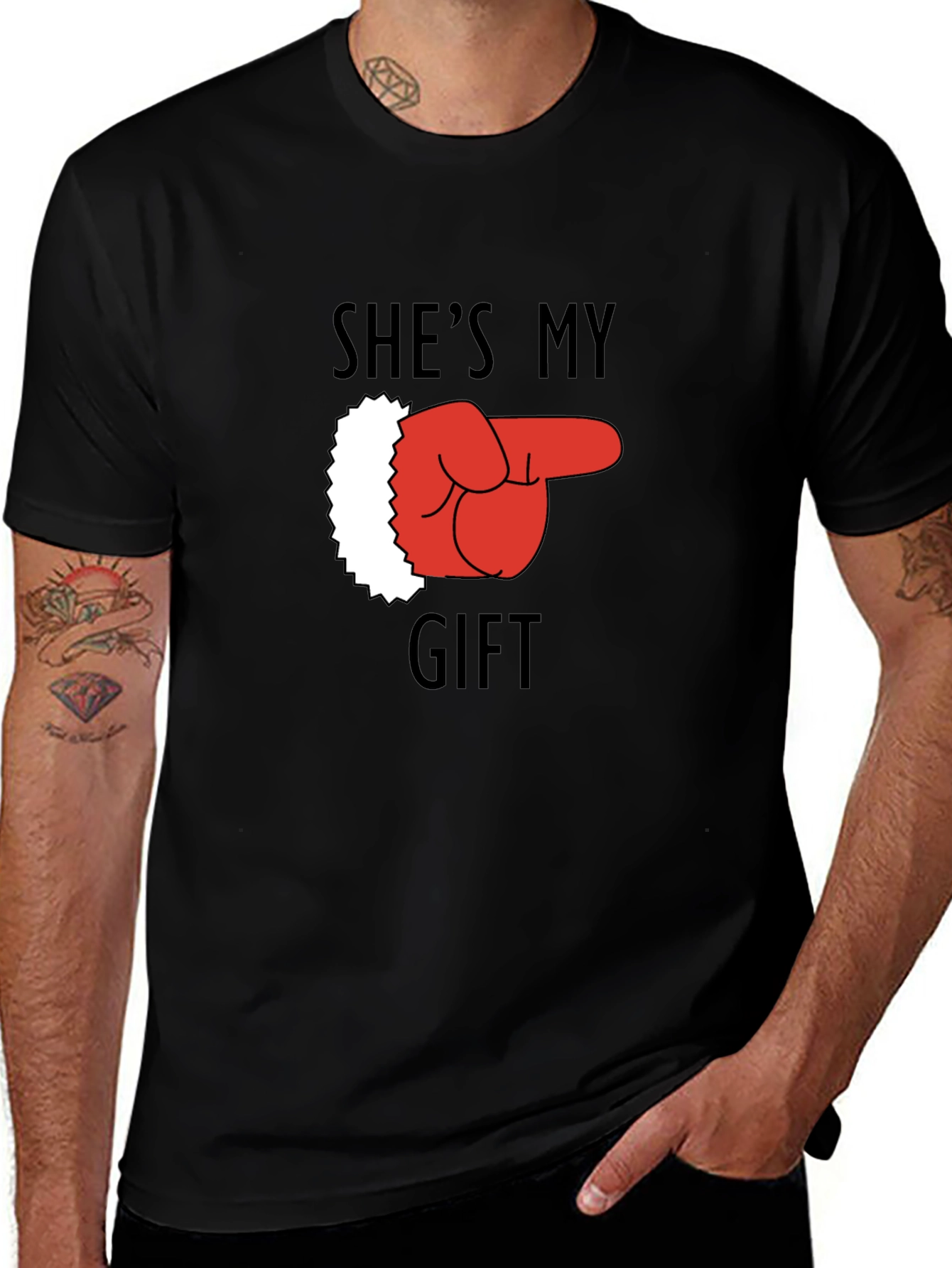 Variant 25 of She's My Gift Christmas Holiday Graphic T-Shirt