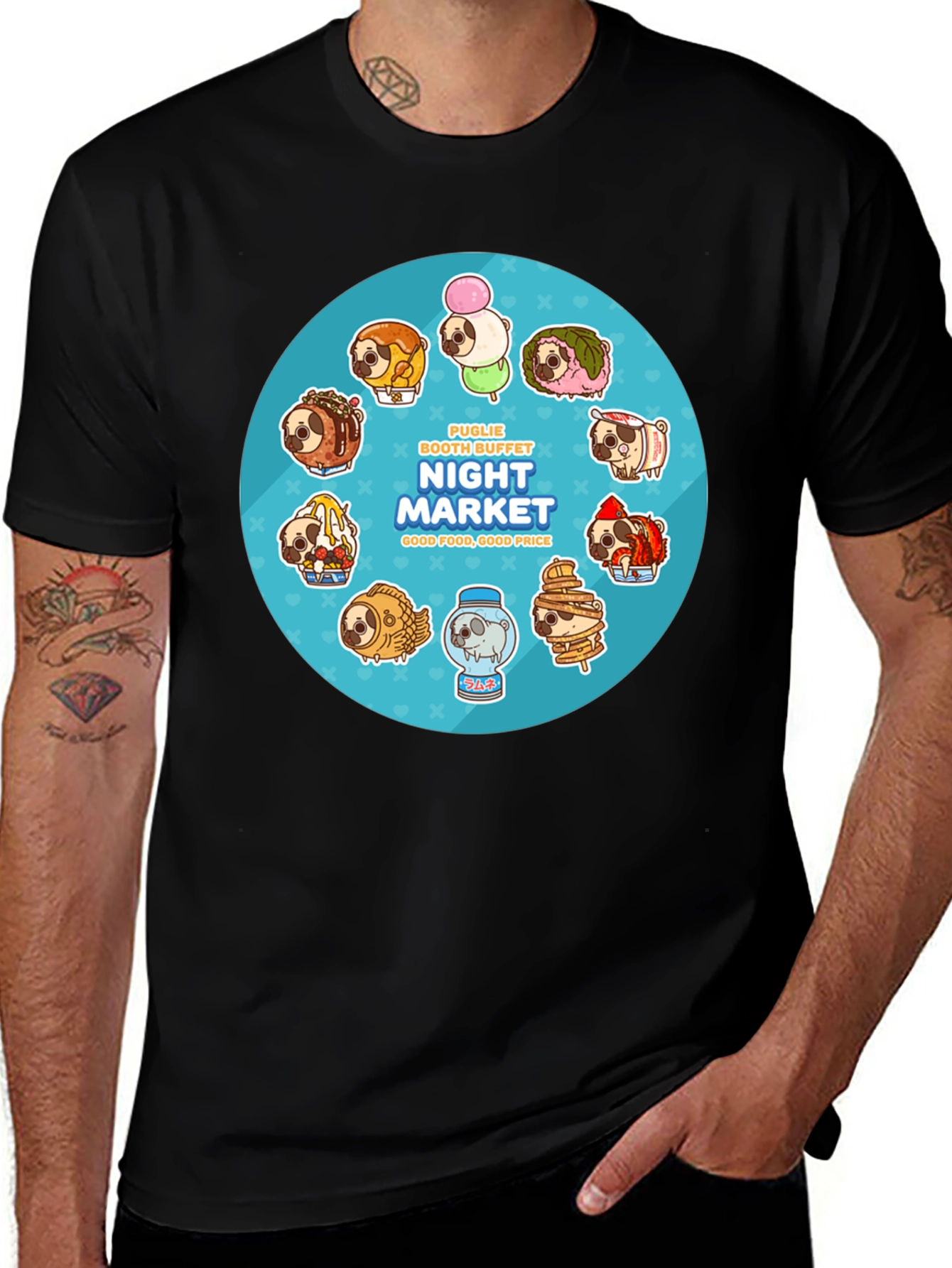 Puglie Booth Buffet Night Market T-Shirt