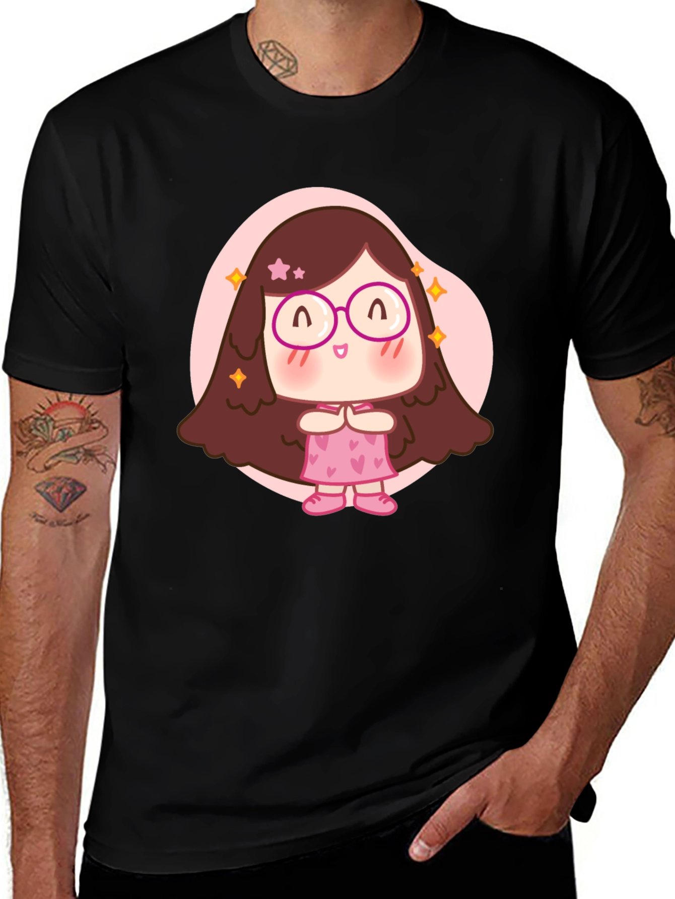 Variant 6 of Cute Cartoon Girl Graphic T-Shirt