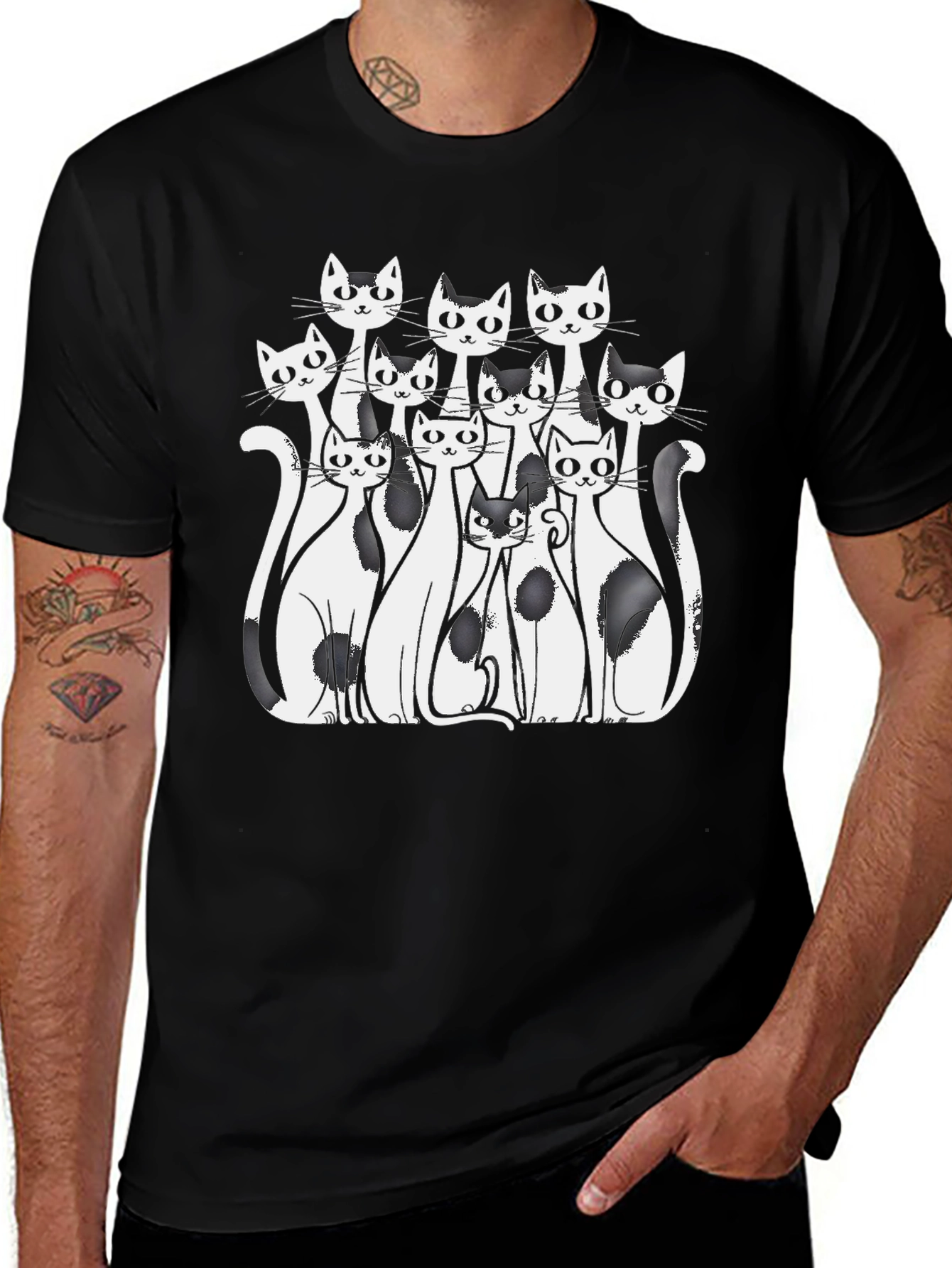 Variant 29 of Cats Graphic Print Tee