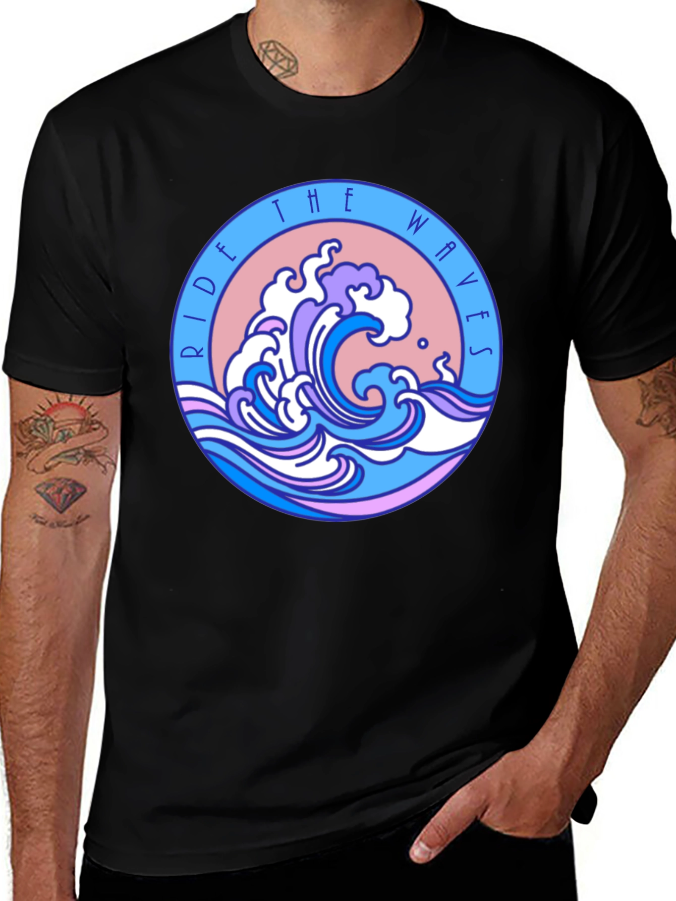 Variant 15 of Ride The Waves Graphic T-Shirt