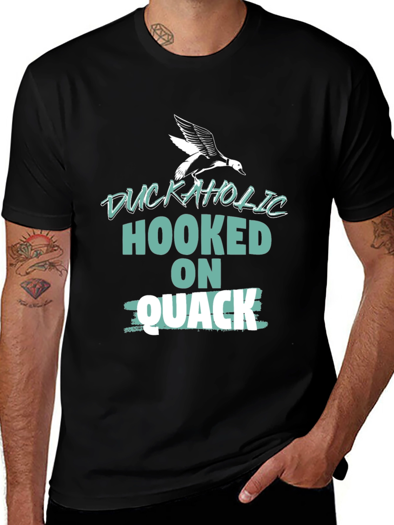 Variant 22 of Duckaholic T-Shirt - Hooked on Quack