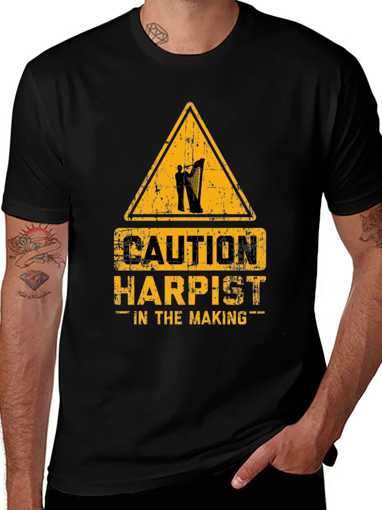Variant 14 of Caution Harpist In The Making Graphic T-Shirt