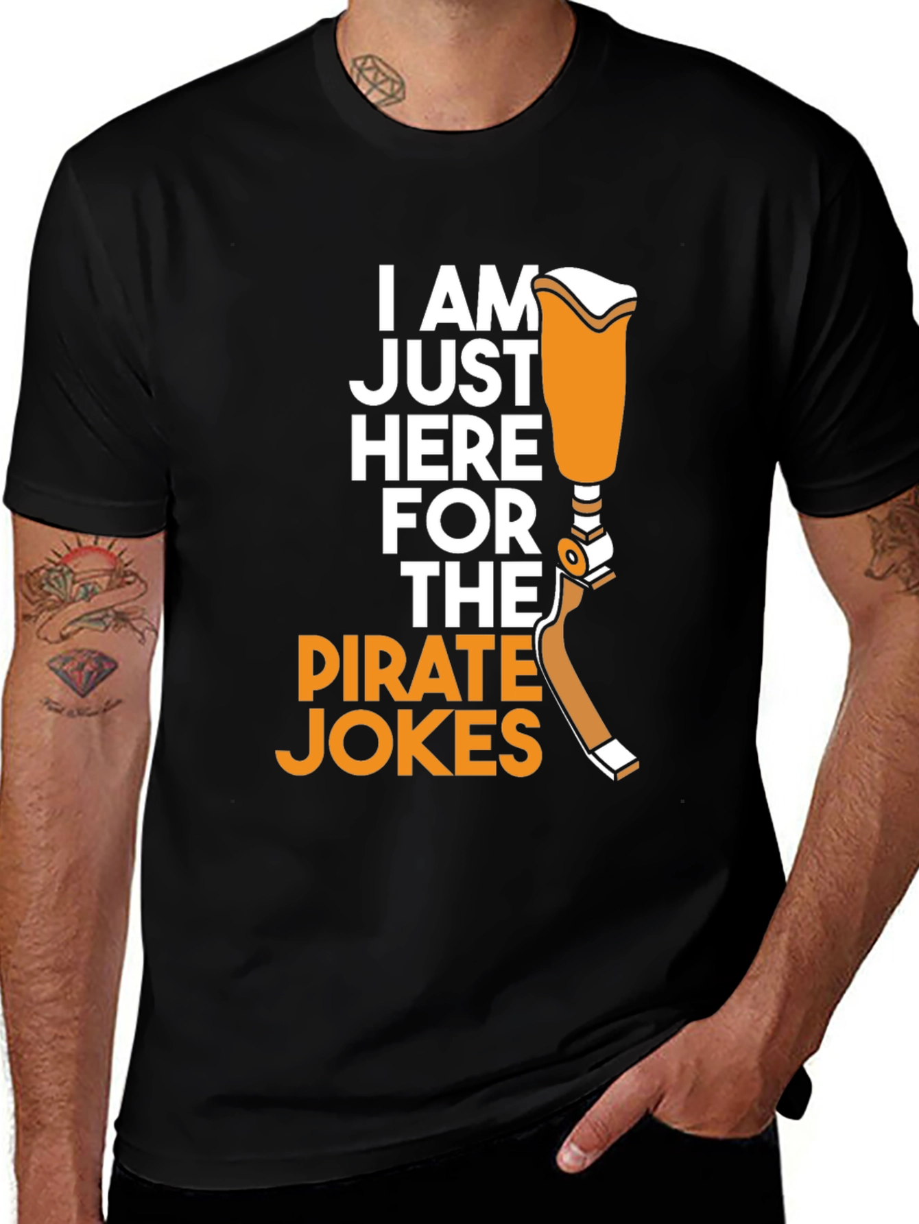 Variant 27 of Pirate Jokes Prosthetic Leg Humor T-Shirt