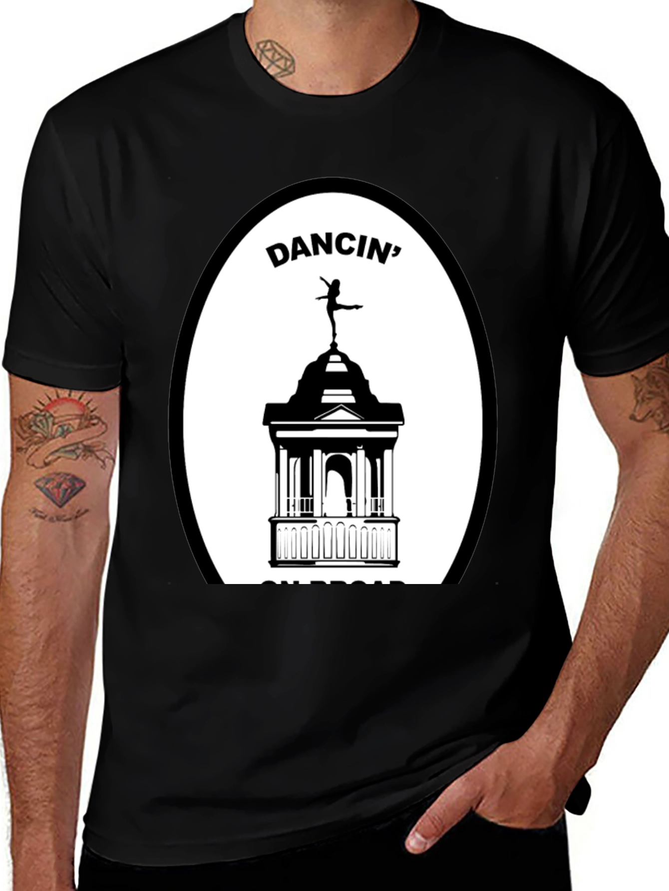 Variant 20 of Dancin' on Broad Black T-Shirt