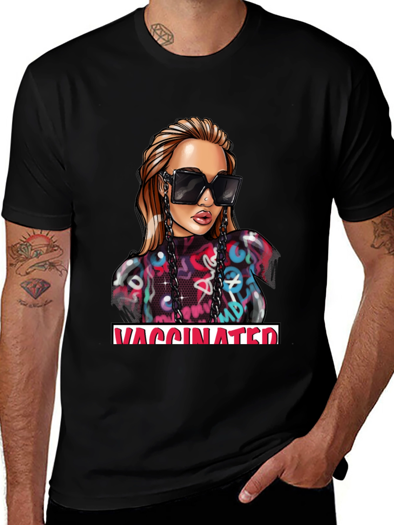Variant 20 of Vaccinated Graphic T-Shirt