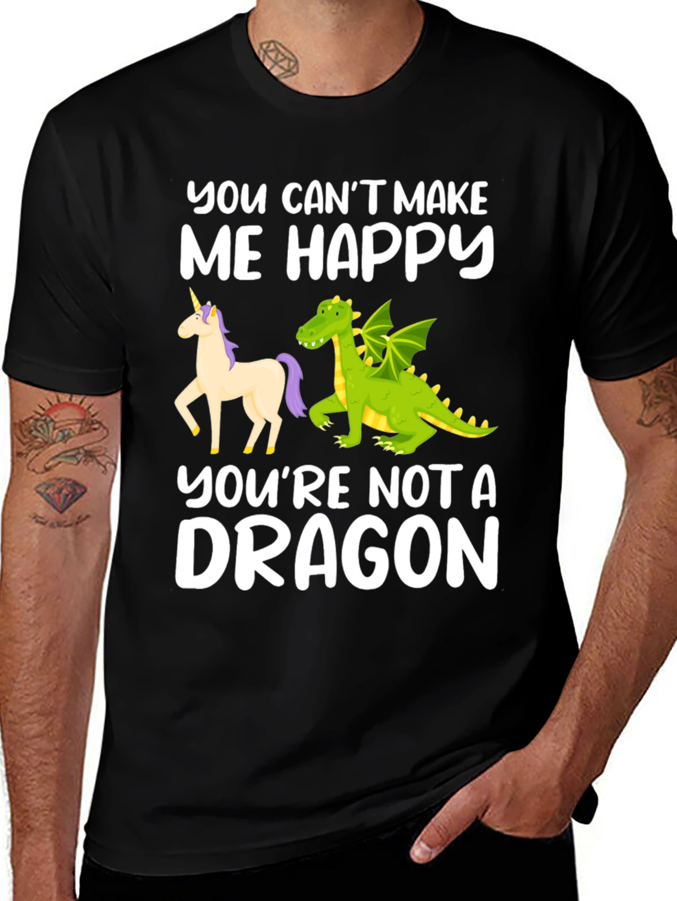 Variant 29 of Funny Dragon Graphic T-Shirt