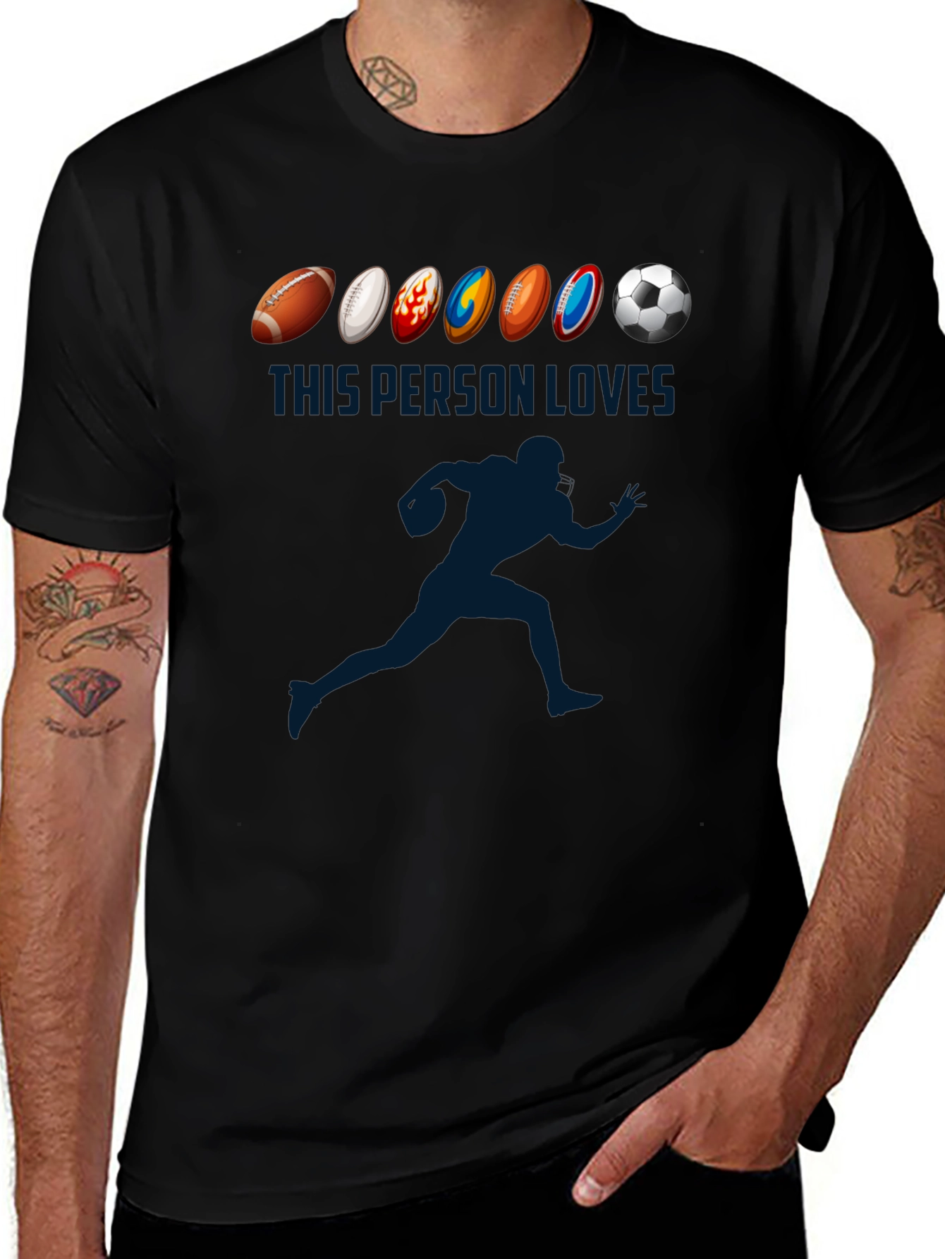 Variant 12 of Sports Lover T-Shirt: Football, Soccer, Rugby, More!