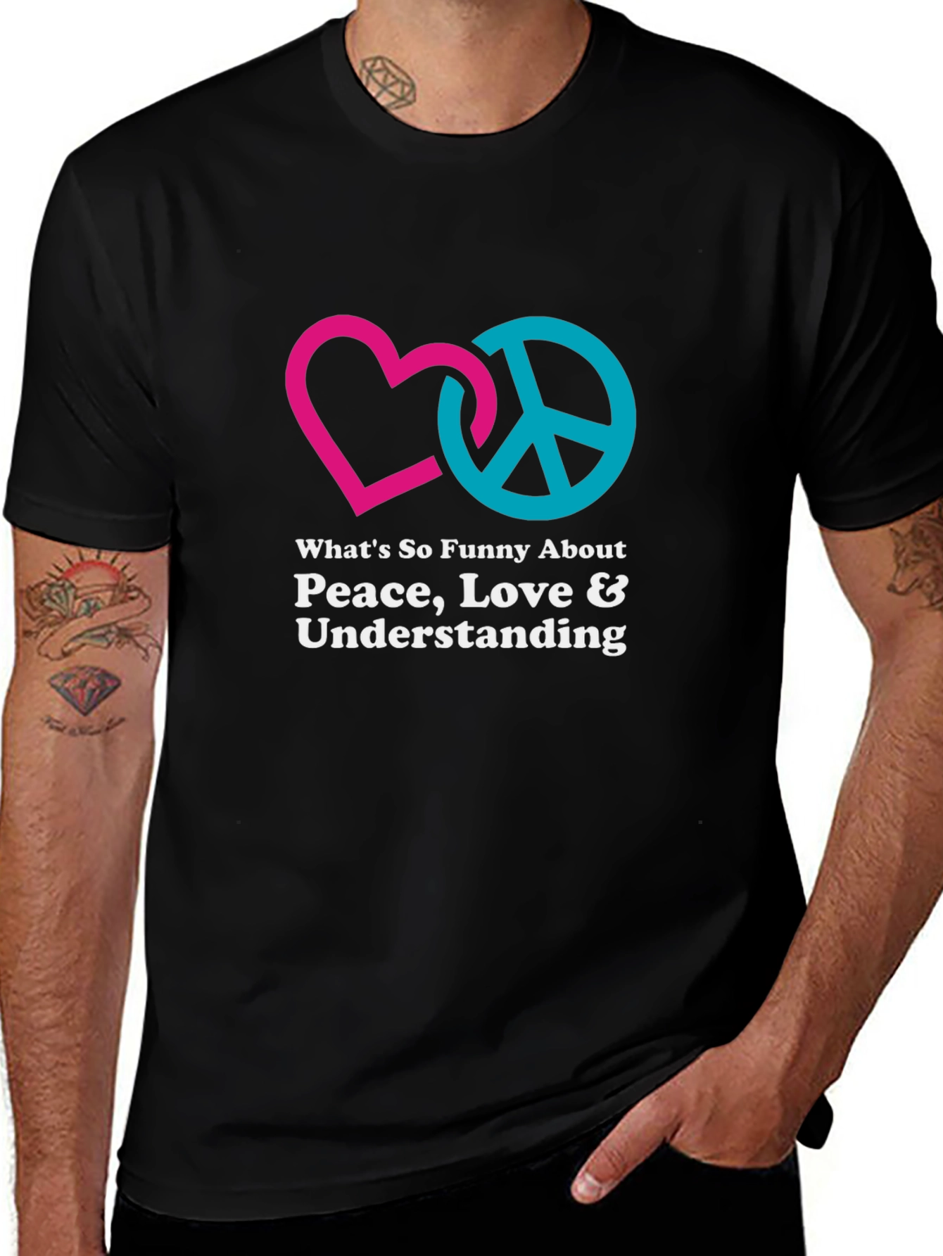 Variant 15 of Peace Love Understanding Graphic T-Shirt