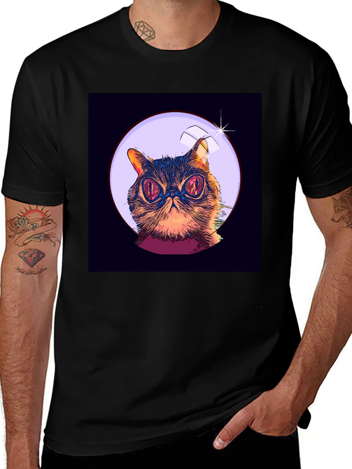 Variant 15 of Cat Astronaut Graphic T-Shirt