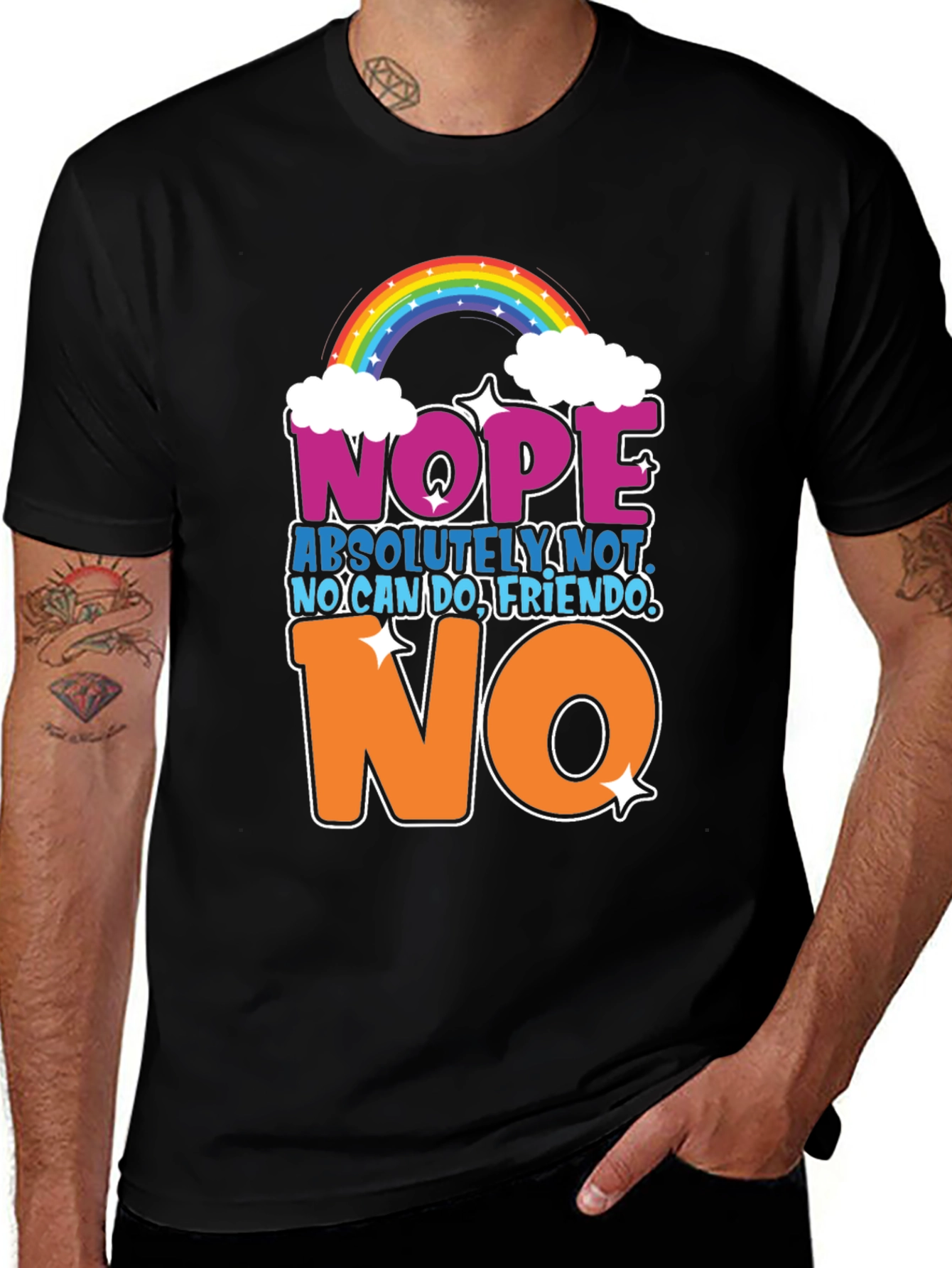 Variant 24 of Nope Rainbow Graphic T-Shirt