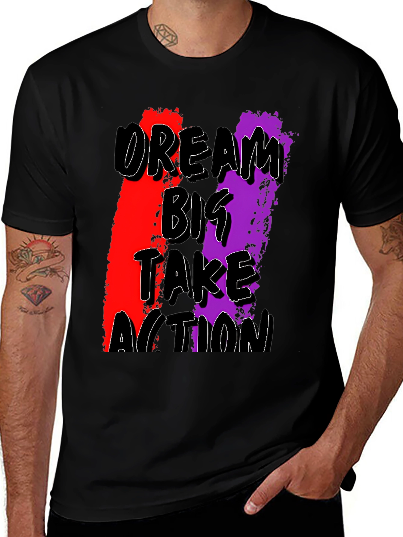 Variant 13 of Dream Big Take Action Graphic Tee - Trendy Statement Shirt