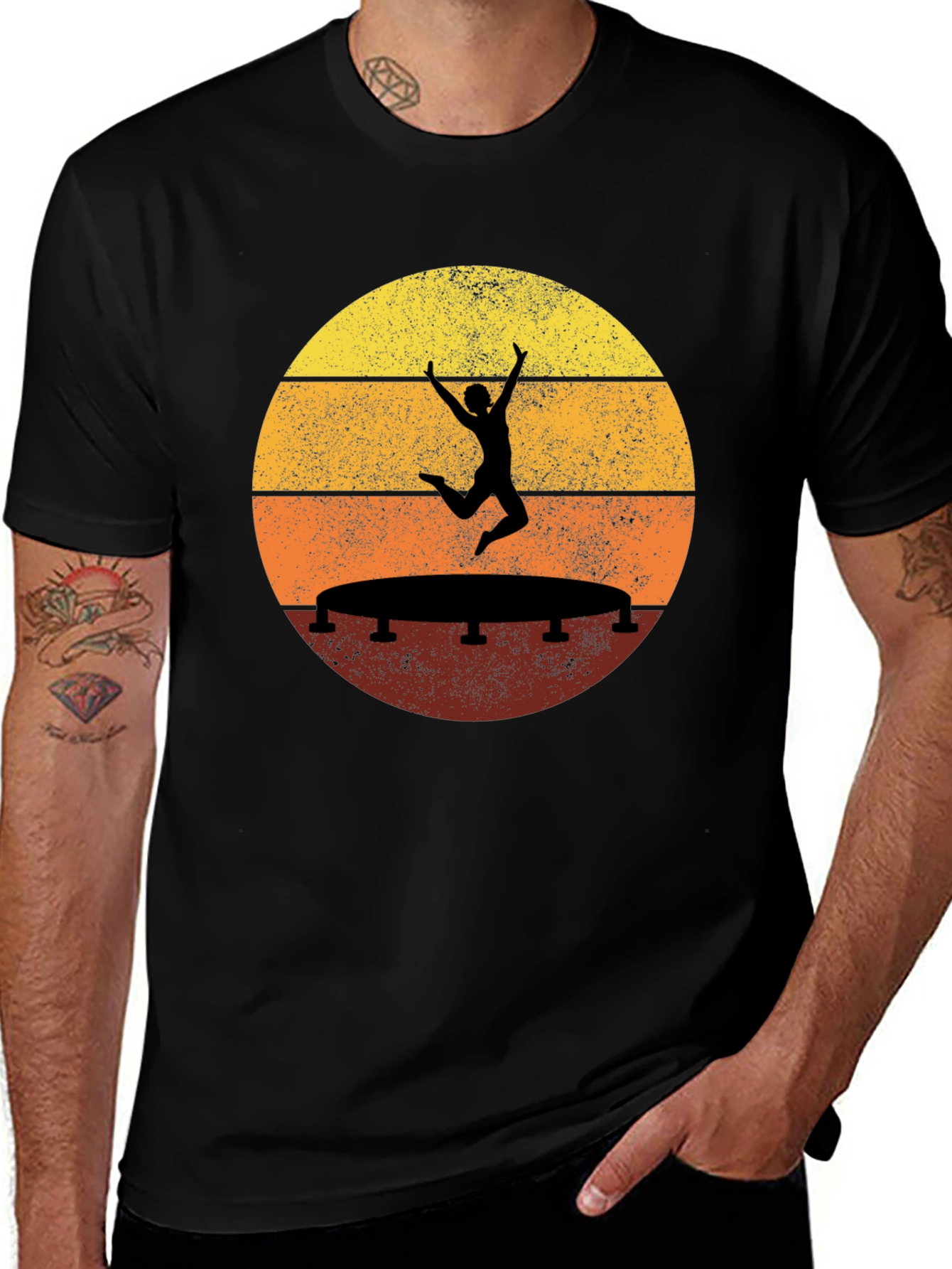 Variant 9 of Retro Trampoline Silhouette T-Shirt