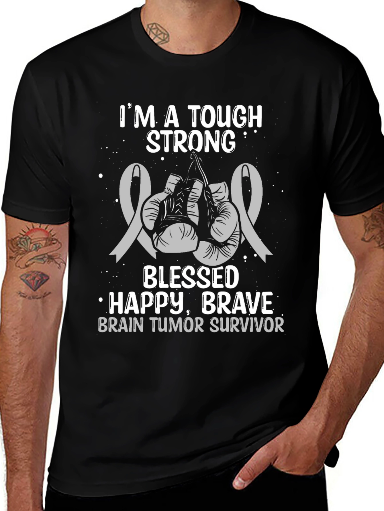 Variant 28 of Tough Strong Brain Tumor Survivor T-Shirt