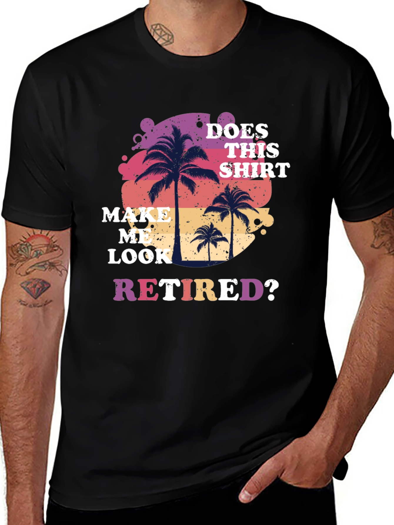 Variant 11 of Retired Graphic T-Shirt: Palm Tree Design