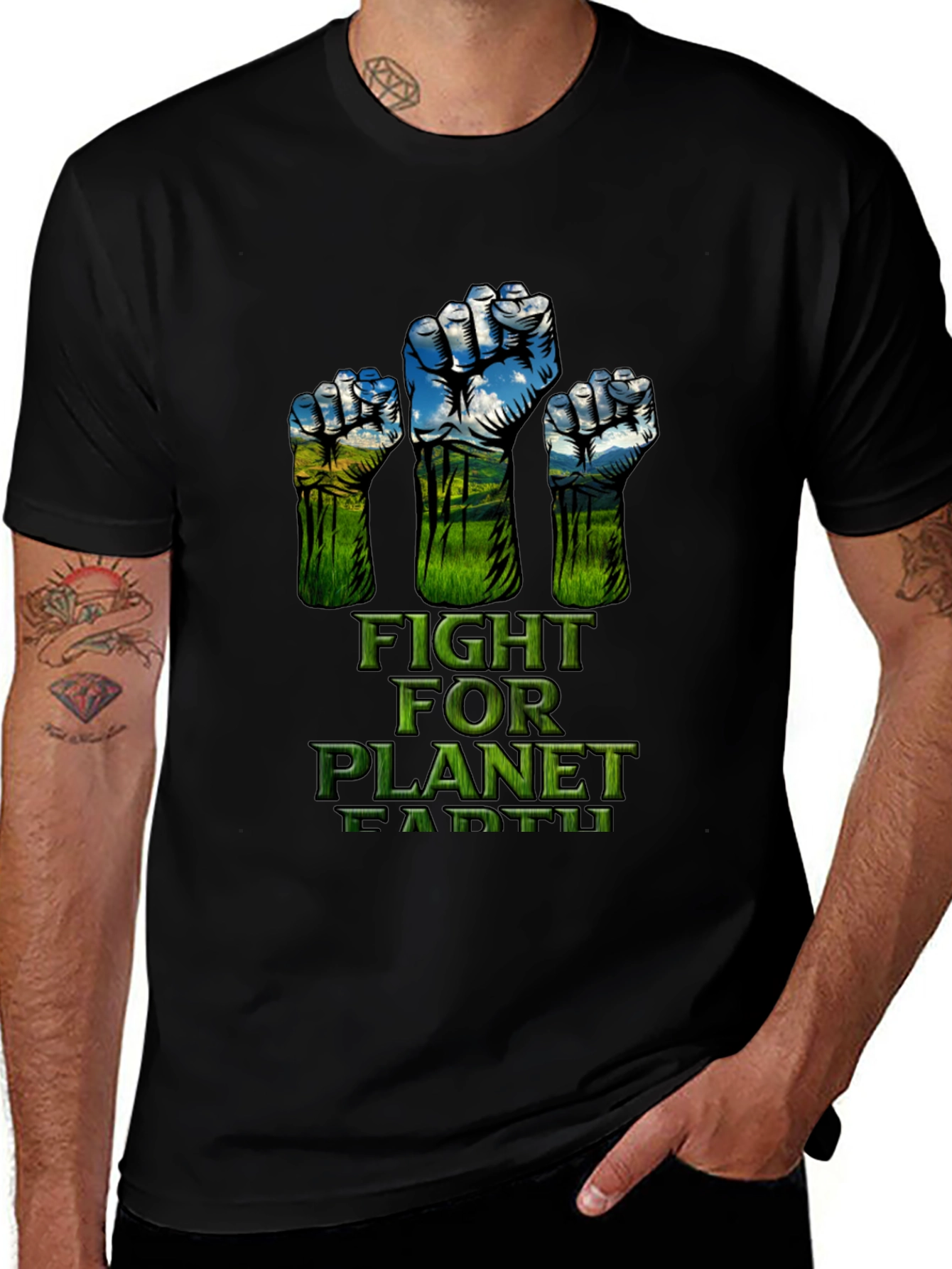 Variant 17 of Fight for Planet Earth Graphic T-Shirt