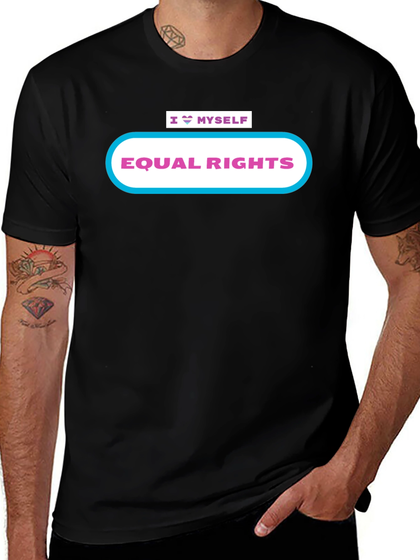 Variant 30 of Equal Rights T-Shirt - I Love Myself Design