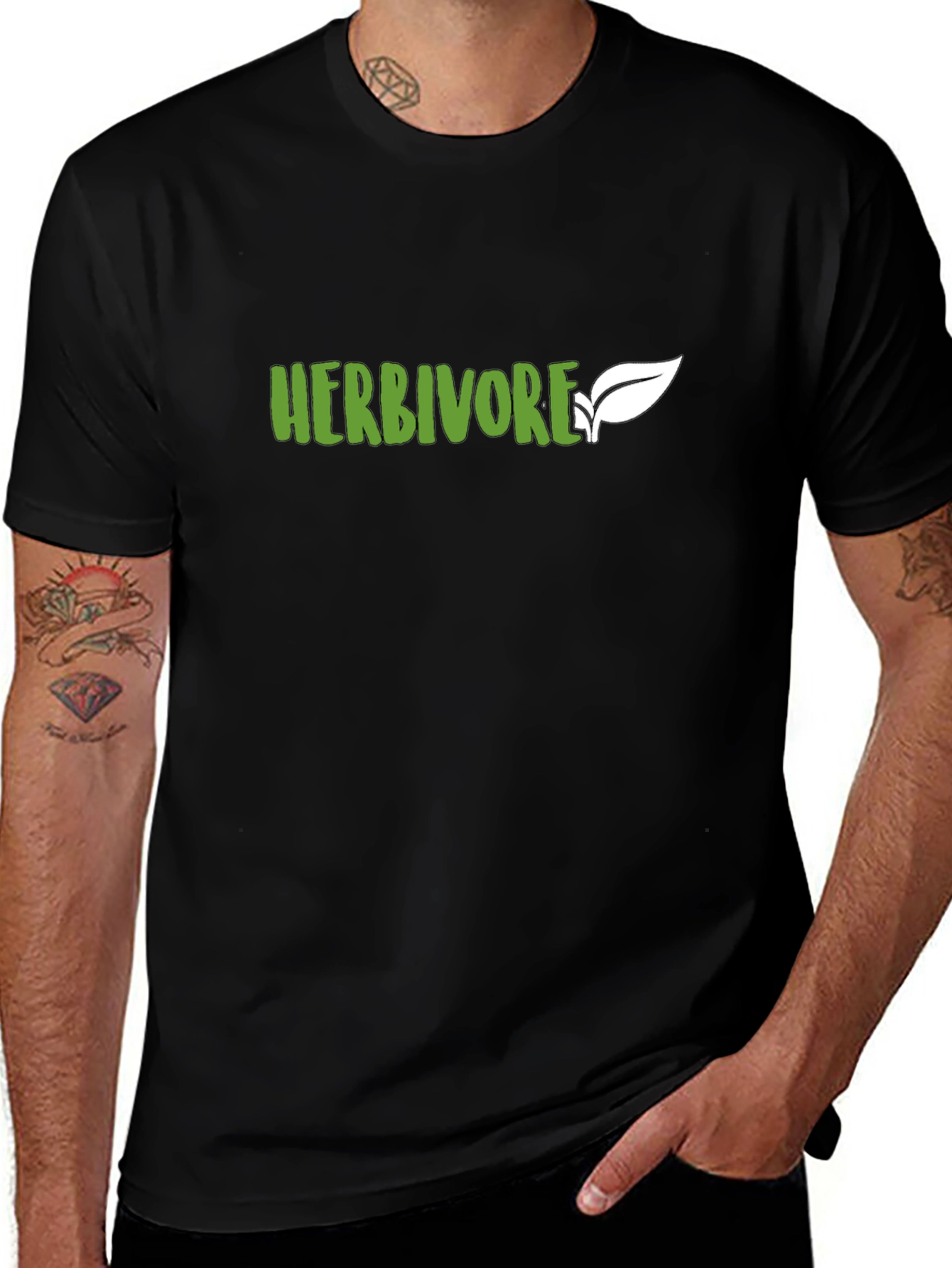Variant 18 of Herbivore T-Shirt - Vegan Friendly Black Tee
