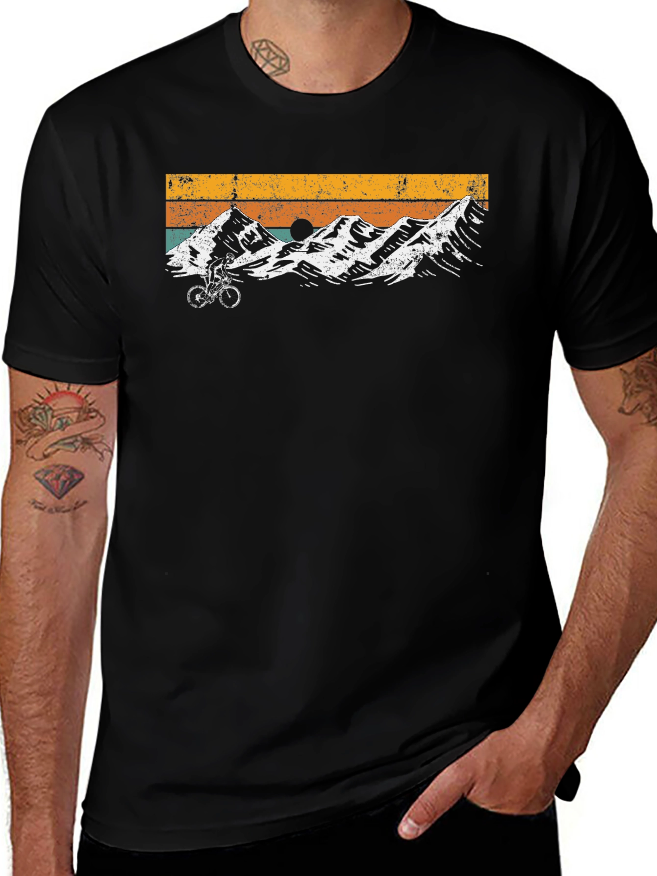Variant 23 of Retro Mountain Biking T-Shirt