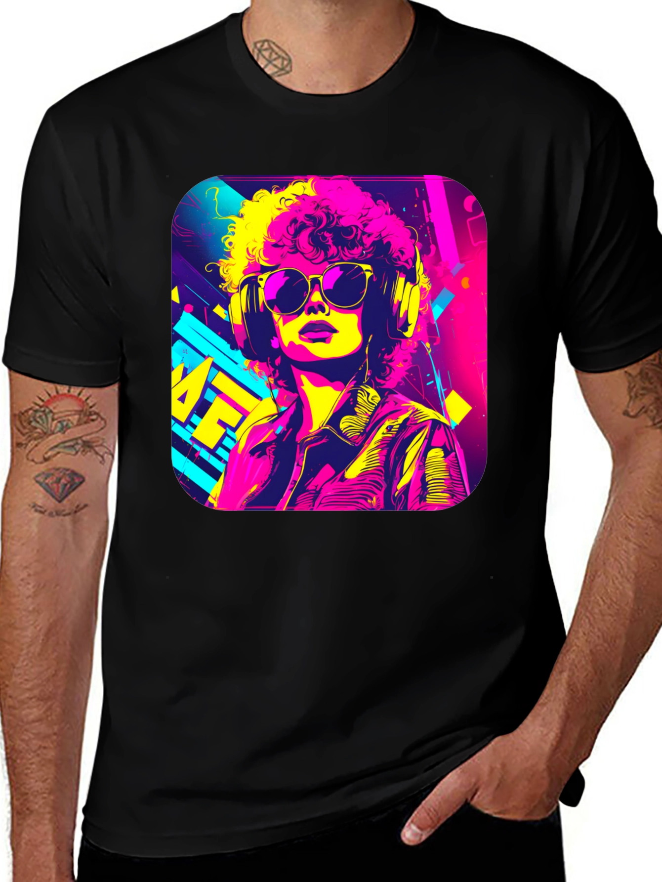 Variant 20 of Retro 80s Vibe T-Shirt - Neon Music Lover Tee