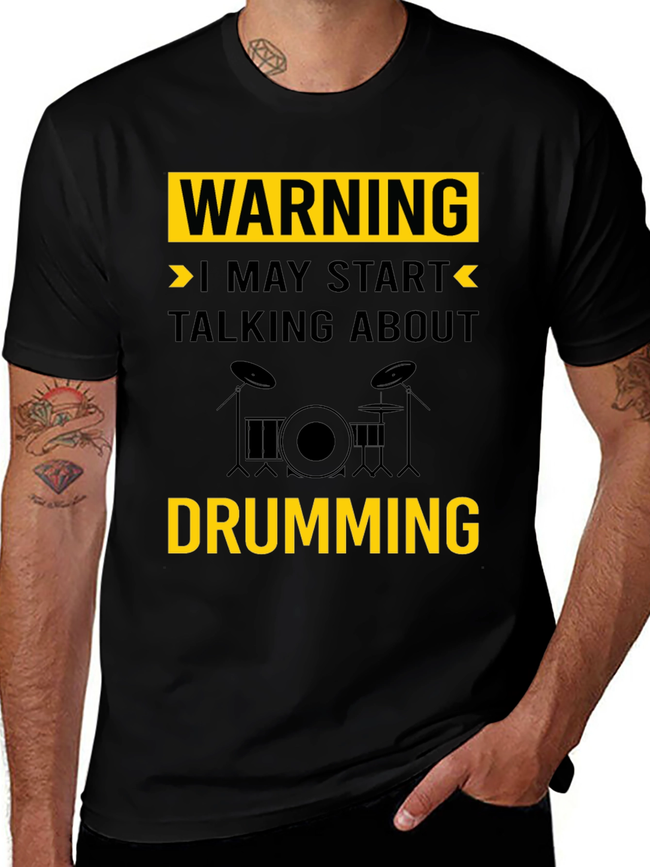 Variant 13 of Warning Drumming T-Shirt