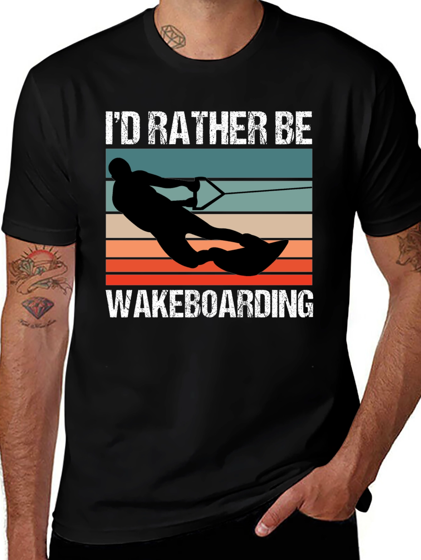 Variant 10 of Wakeboarding T-Shirt - Retro Style, Sporty Graphic Tee