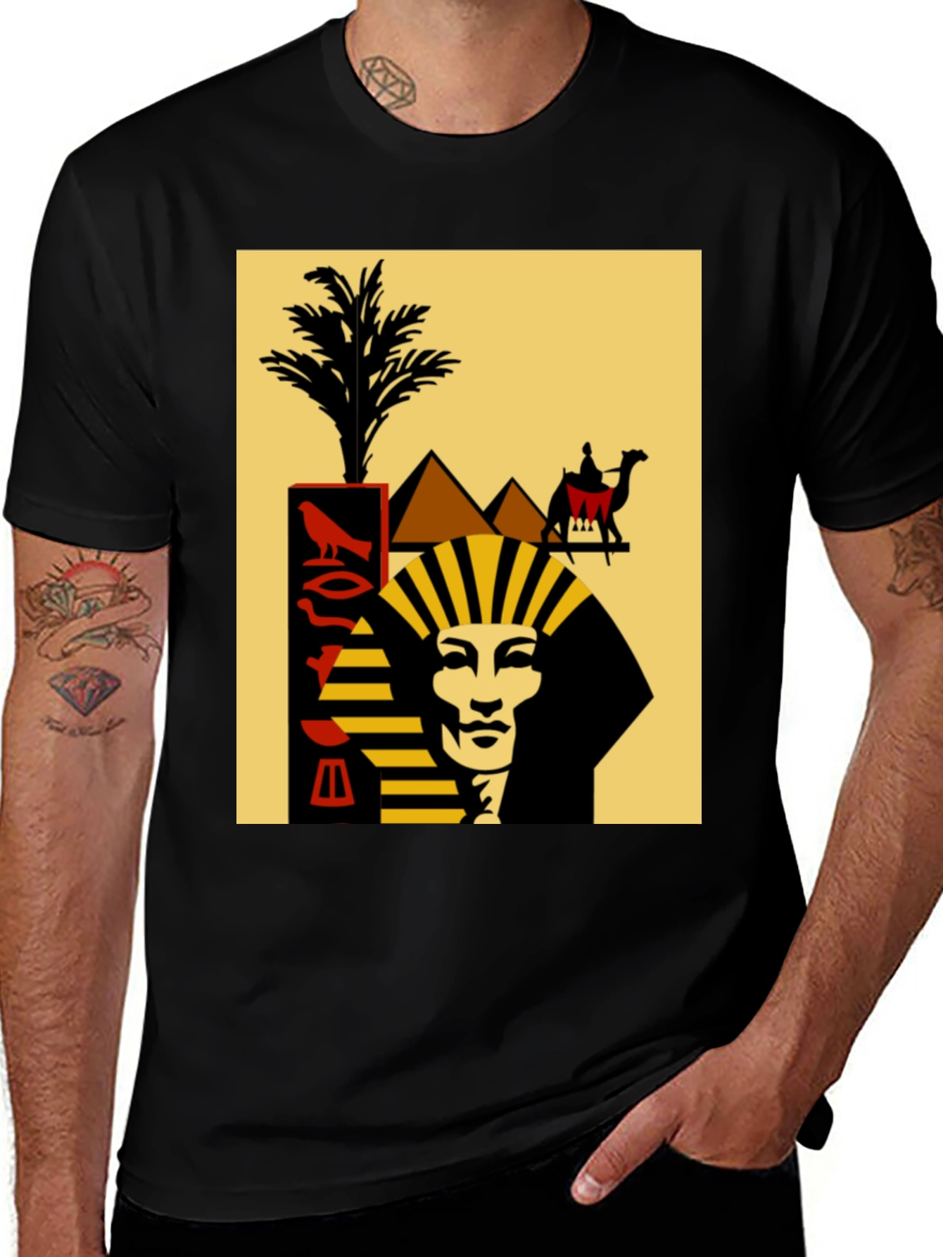 Variant 11 of Egyptian Sphinx Graphic T-Shirt