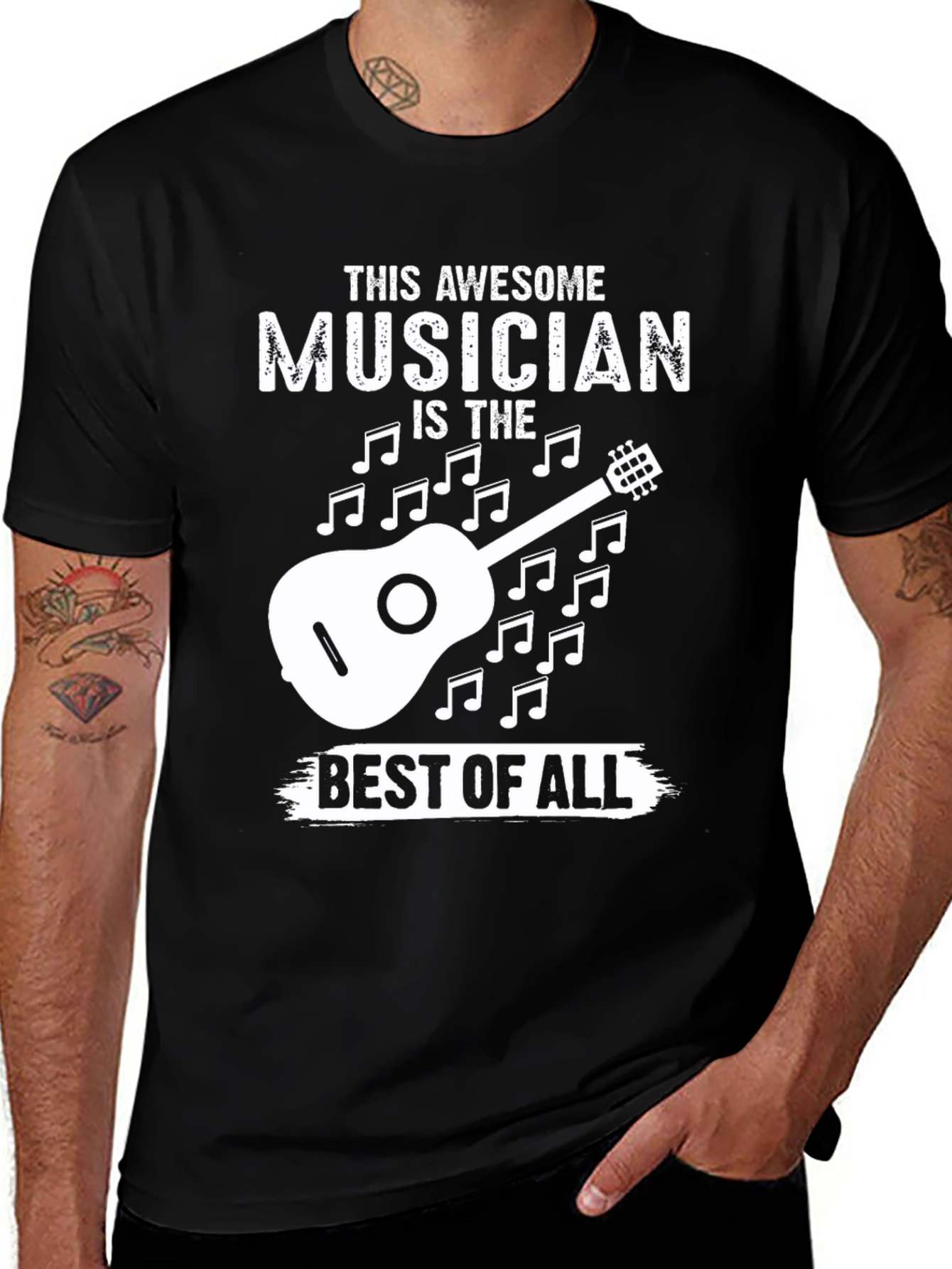 Variant 20 of Awesome Musician Guitar Graphic T-Shirt
