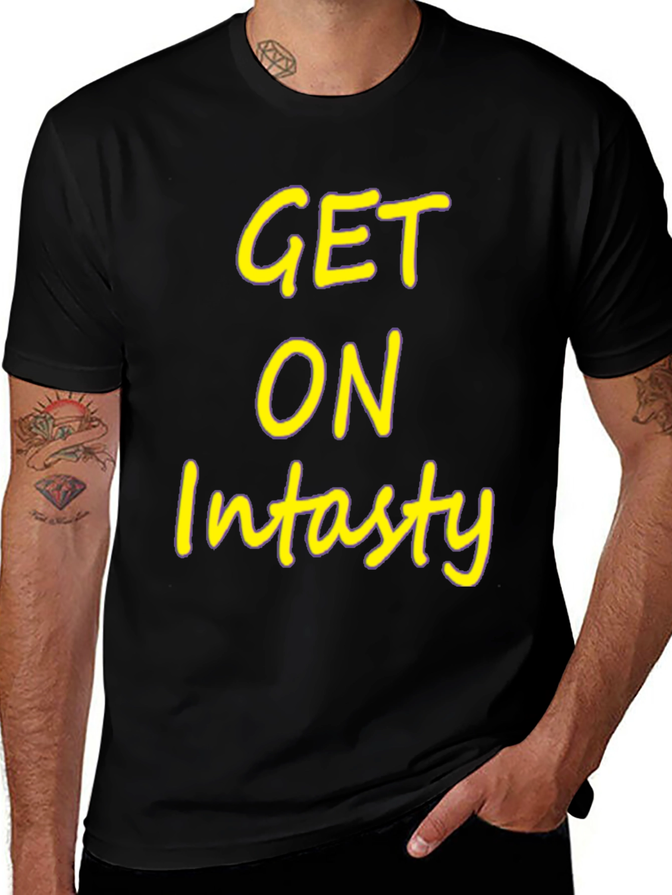 Variant 28 of Get On Intasty Black Graphic Tee
