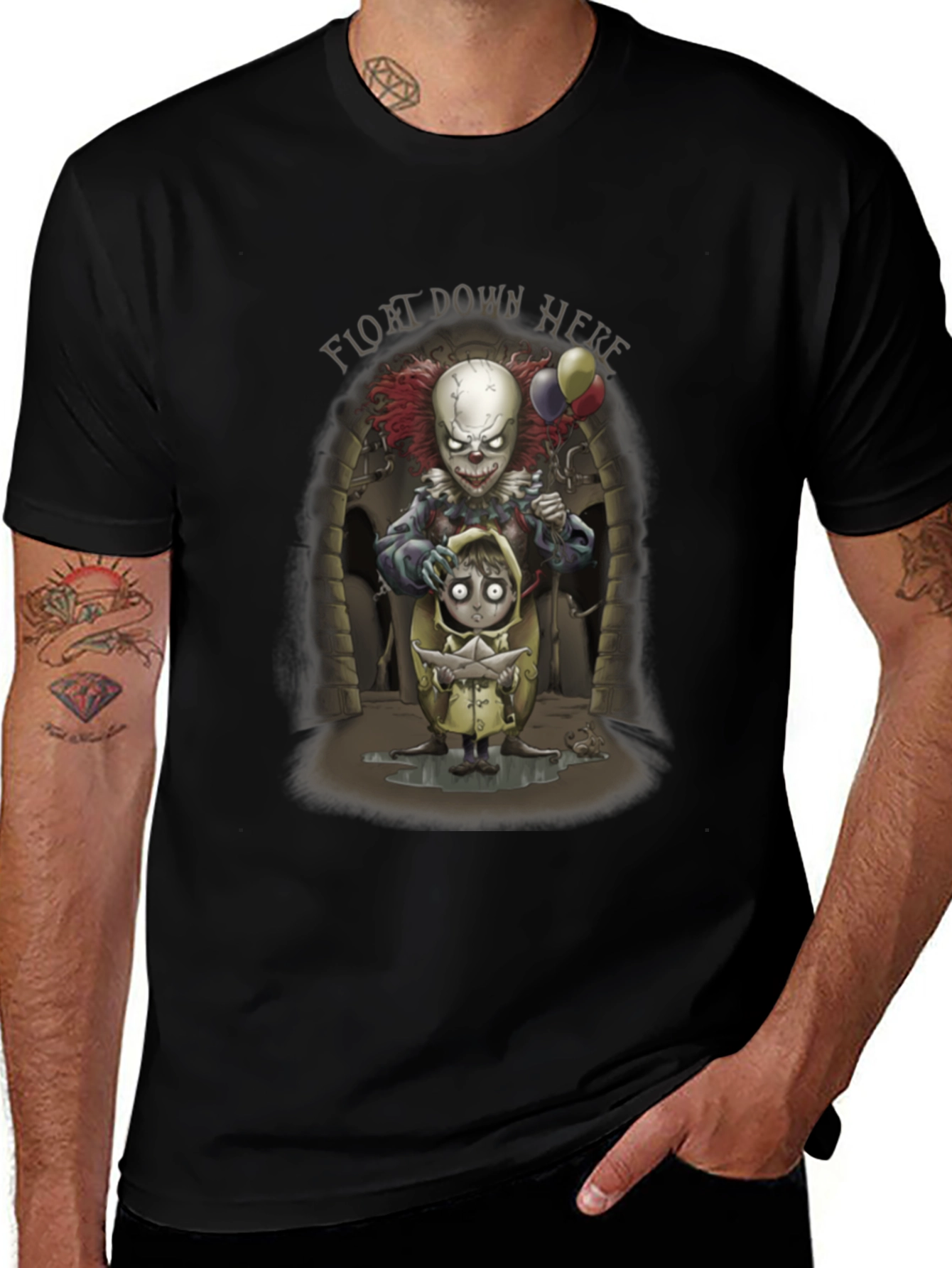It Float Down Here Clown Graphic T-Shirt