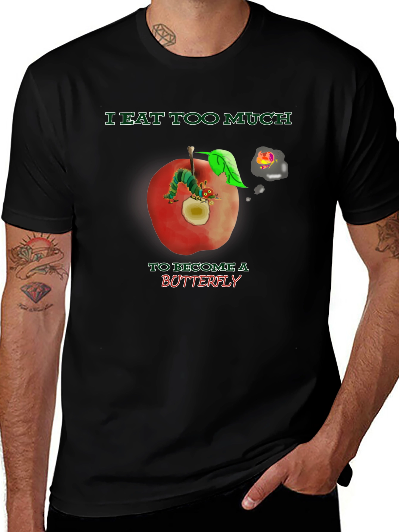 Variant 23 of I Eat Too Much Caterpillar T-Shirt