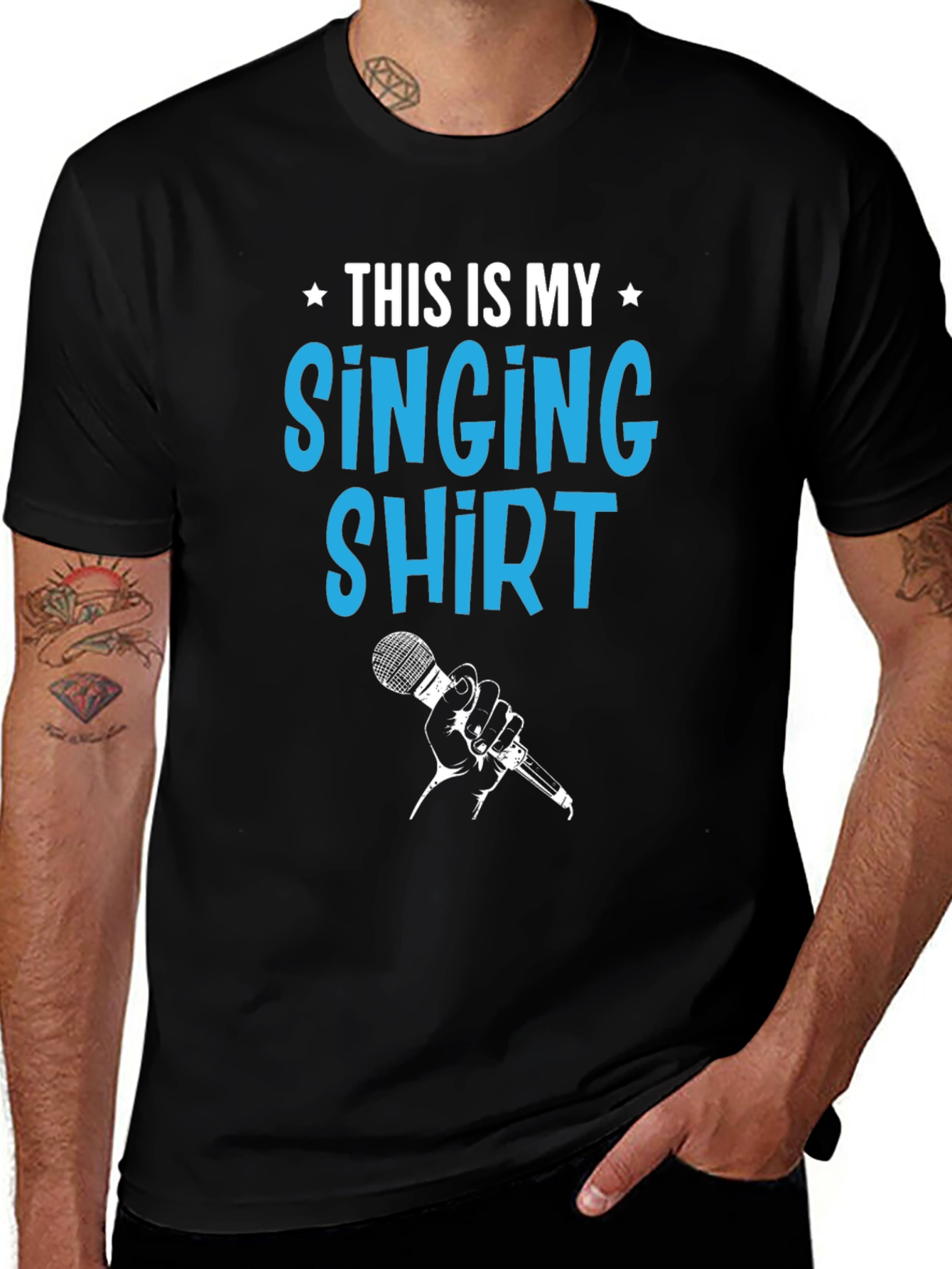 Variant 30 of This is My Singing Shirt - Black Graphic Tee