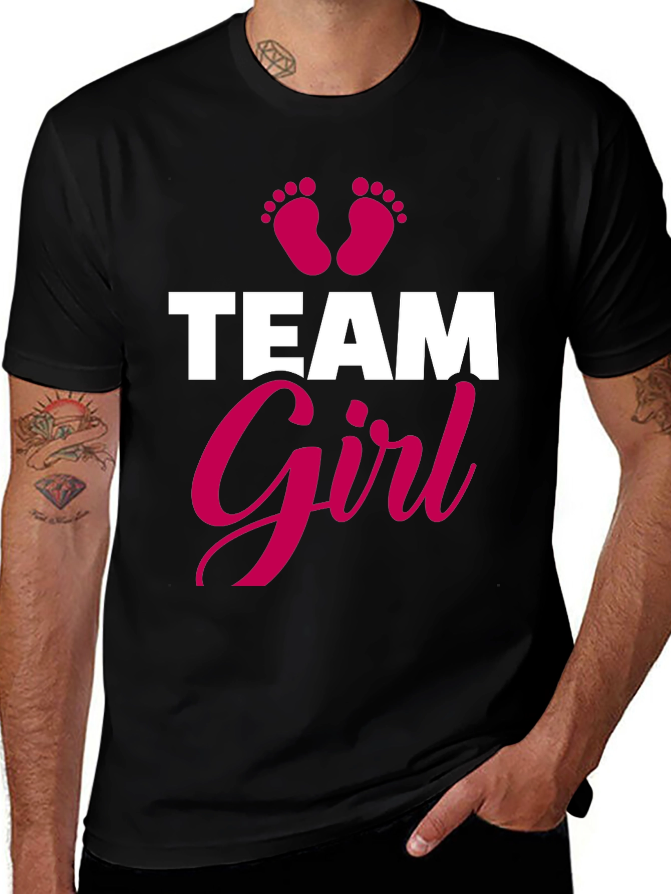 Variant 11 of Team Girl Gender Reveal T-Shirt - Baby Shower Tee