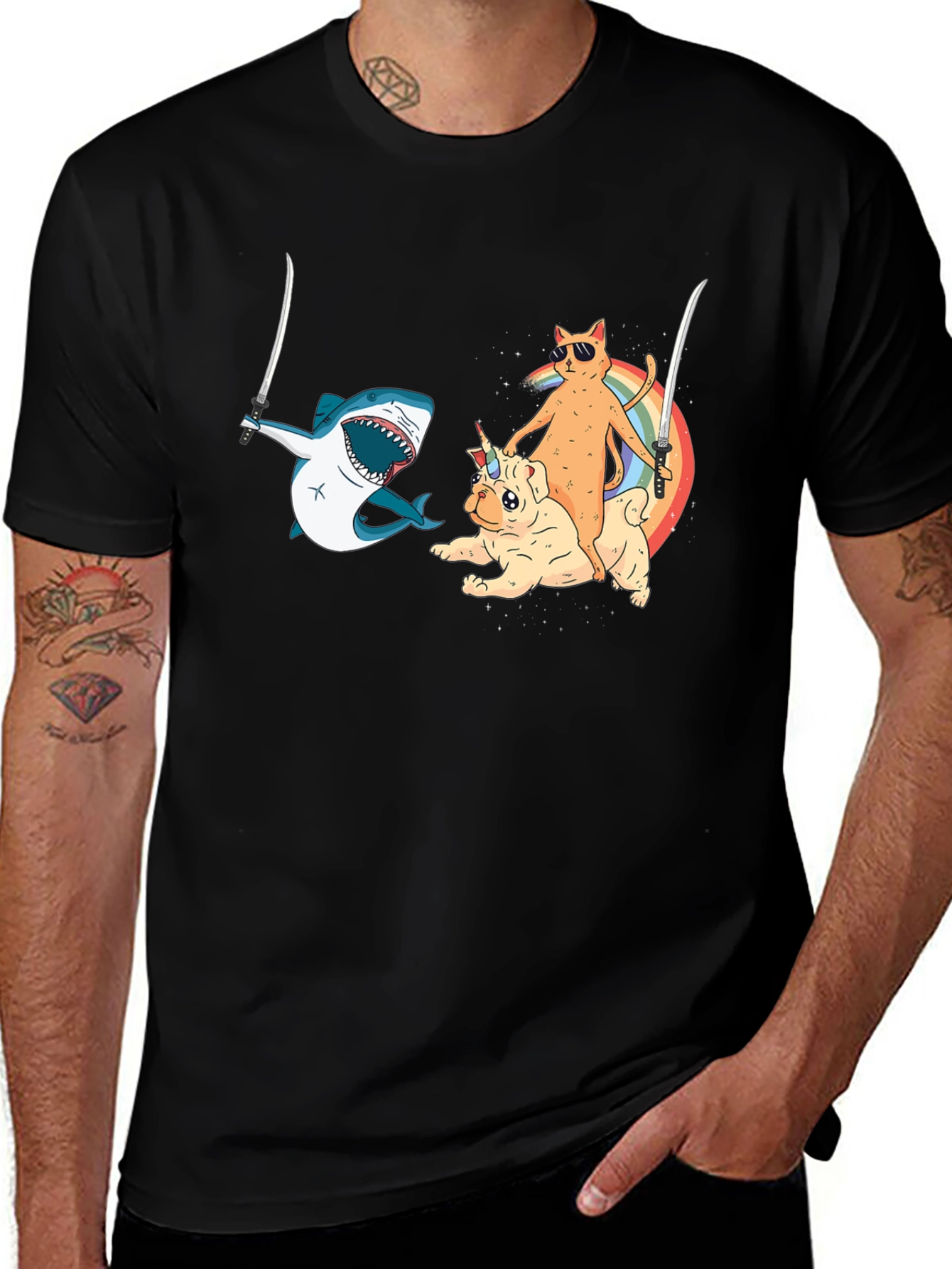 Variant 28 of Humorous Animal Ninja T-Shirt