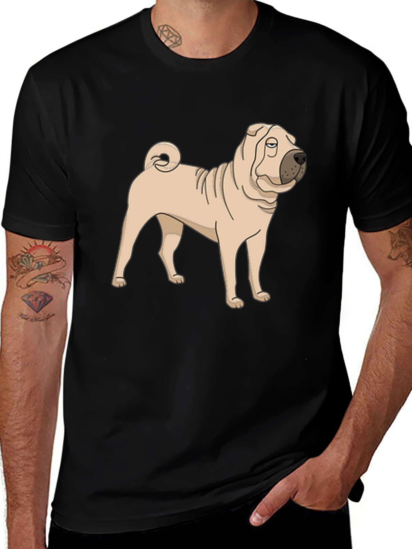 Shar Pei Dog Graphic T-Shirt - Unisex Style