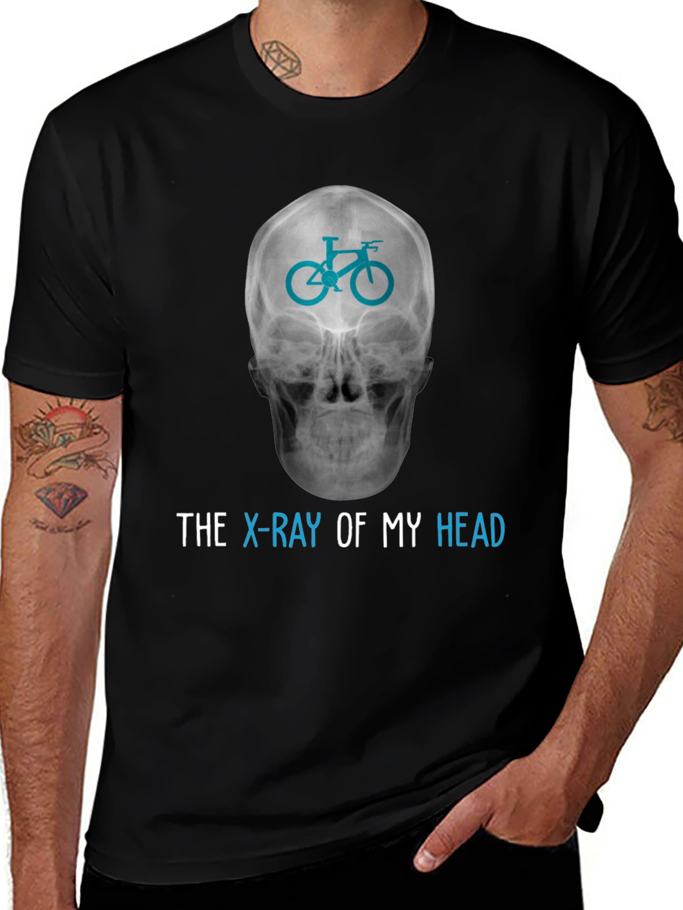 Variant 11 of Bike X-Ray T-Shirt - Cycle on the Brain