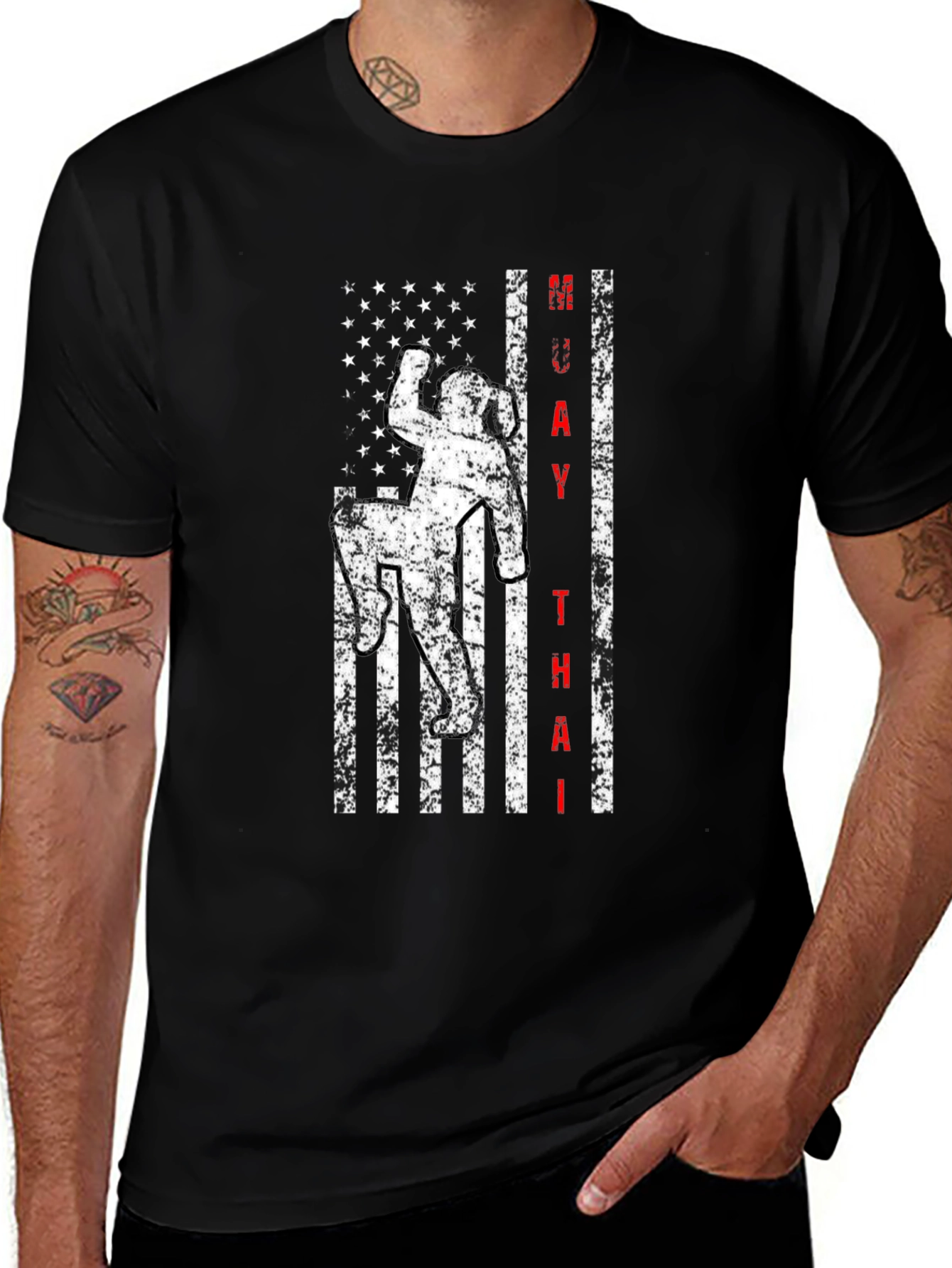 Muay Thai Flag Graphic T-Shirt