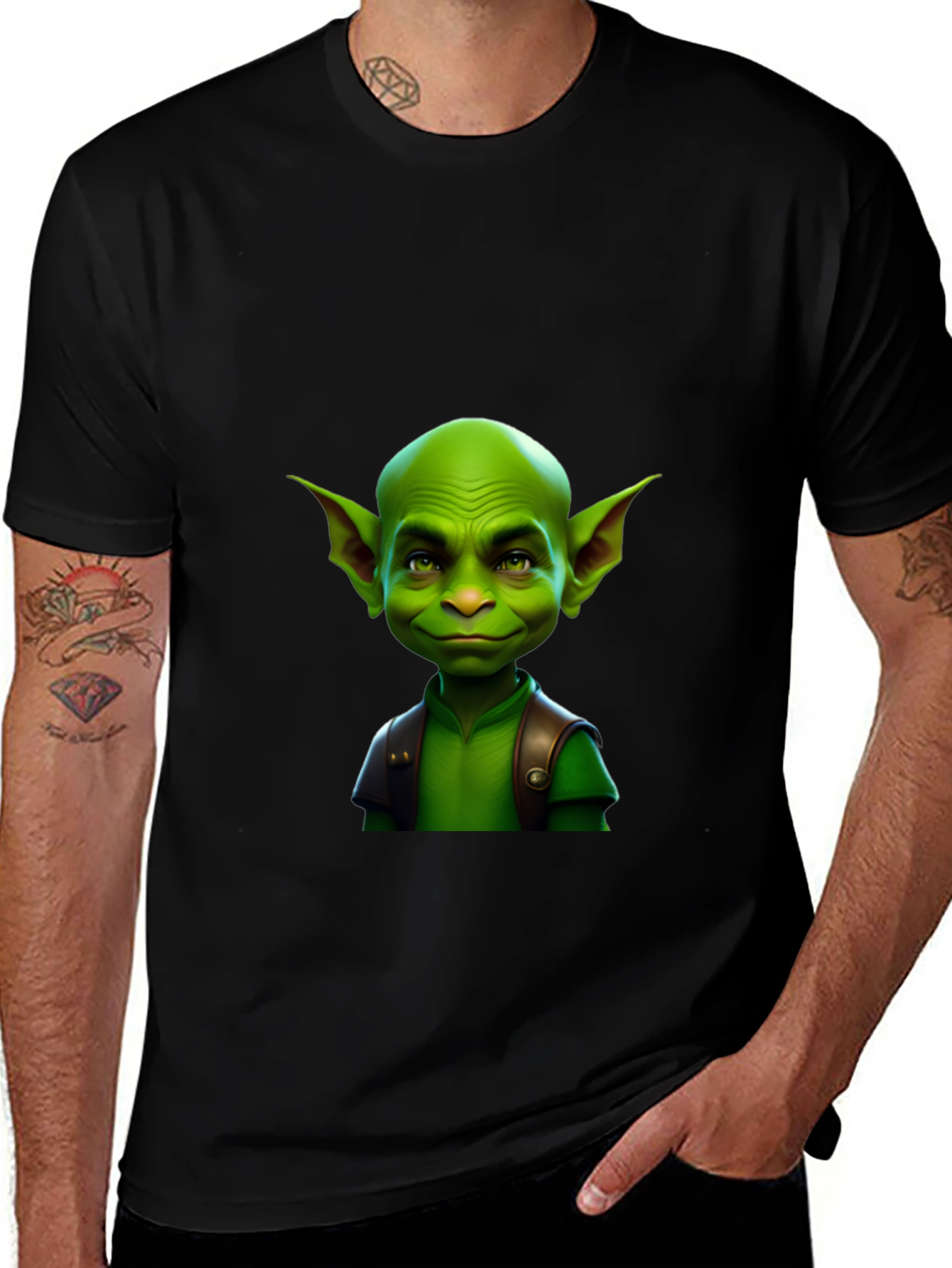Variant 9 of Green Goblin Graphic Tee - Funny Fantasy T-Shirt