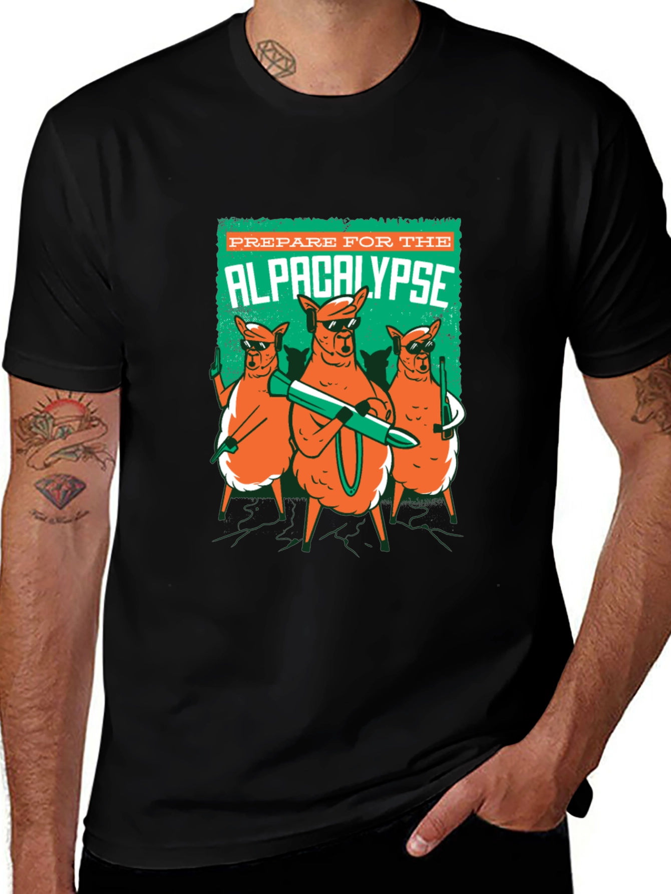 Variant 4 of Alpacalypse Tee - Prepare for the End!