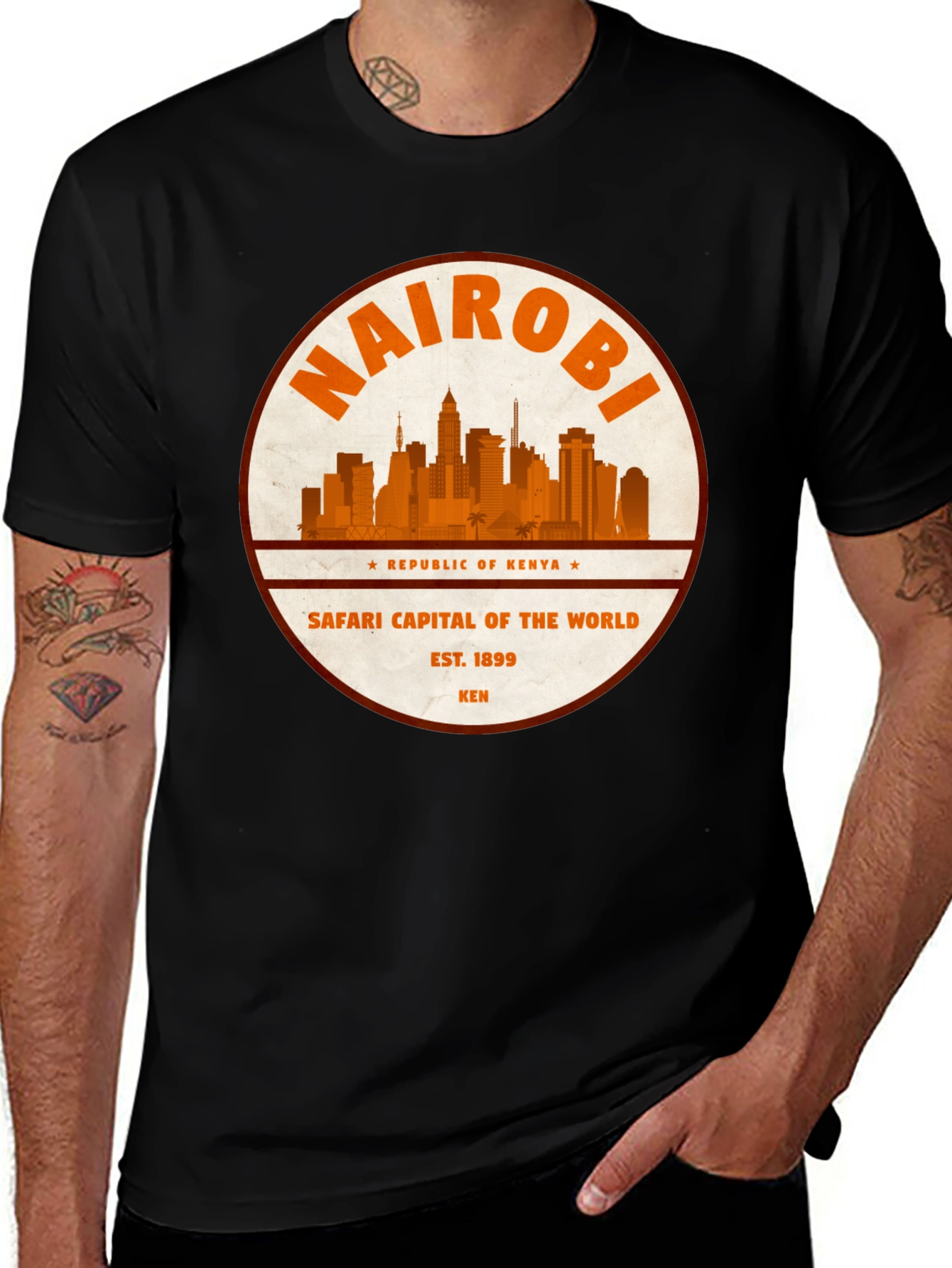 Nairobi Kenya T-Shirt, Safari Capital of the World Tee