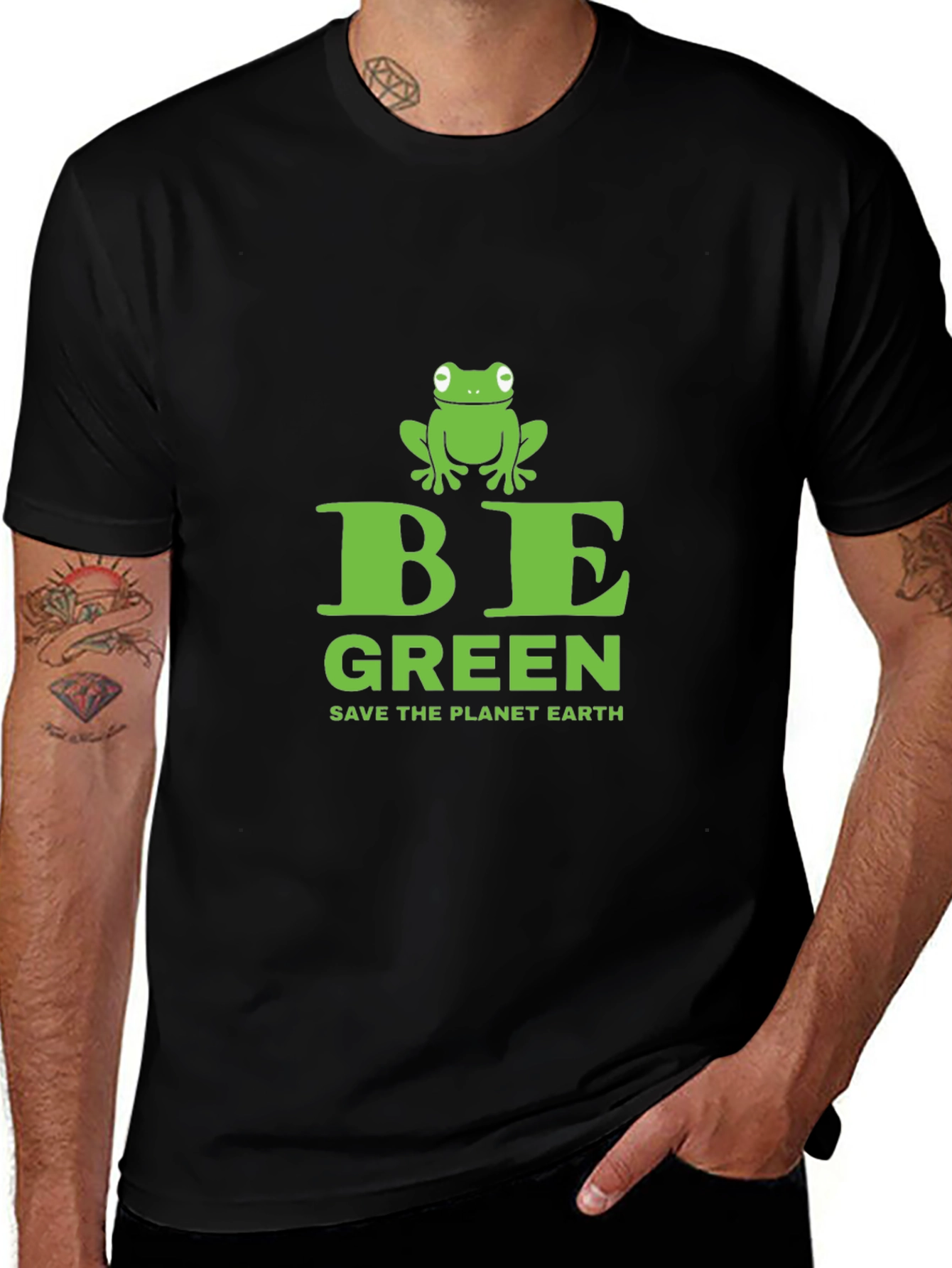 Variant 25 of Be Green Frog Graphic Tee