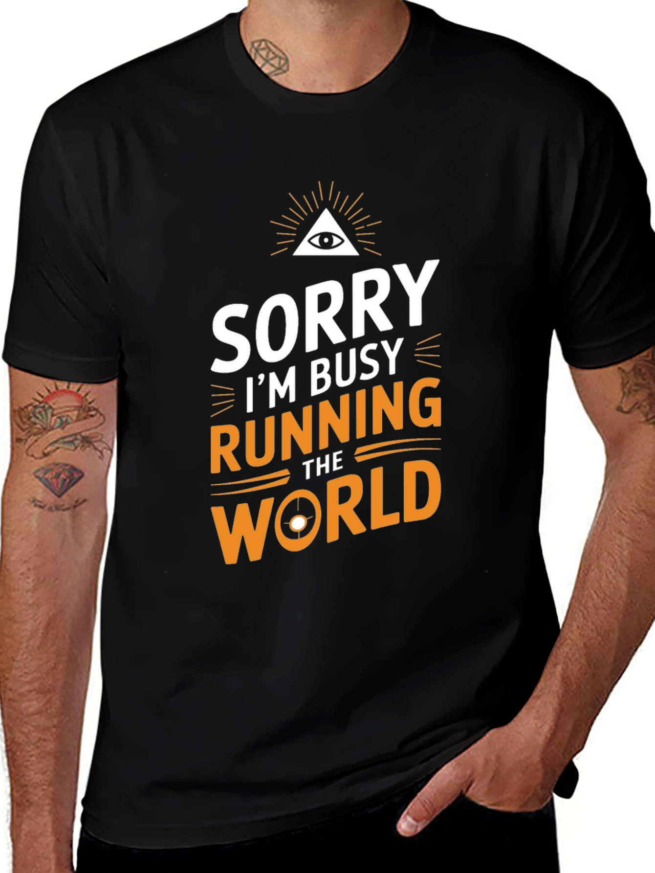 Variant 9 of Busy Running The World Graphic Tee