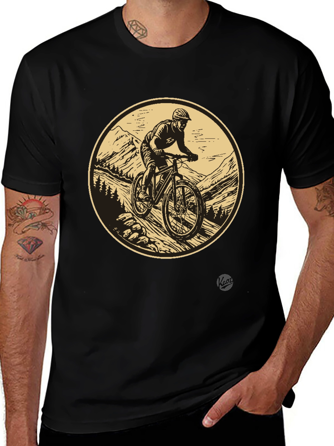 Variant 26 of Mountain Biker Graphic Tee - Adventure Ready!