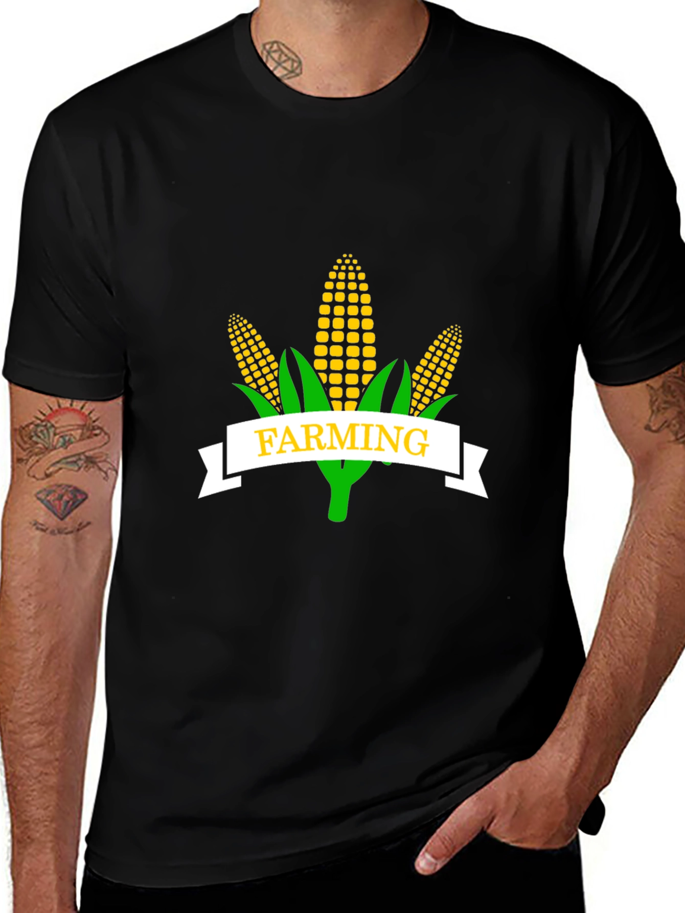 Farming Corn Graphic T-Shirt