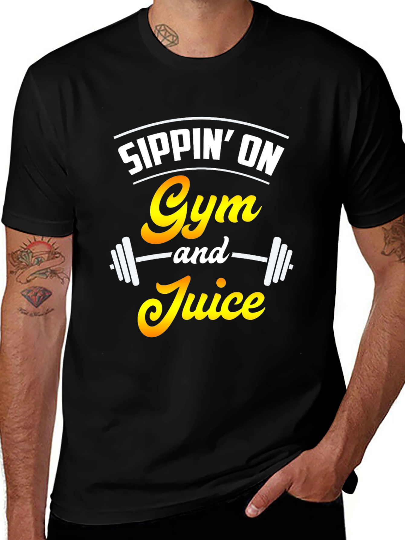 Sippin' on Gym and Juice Black T-Shirt