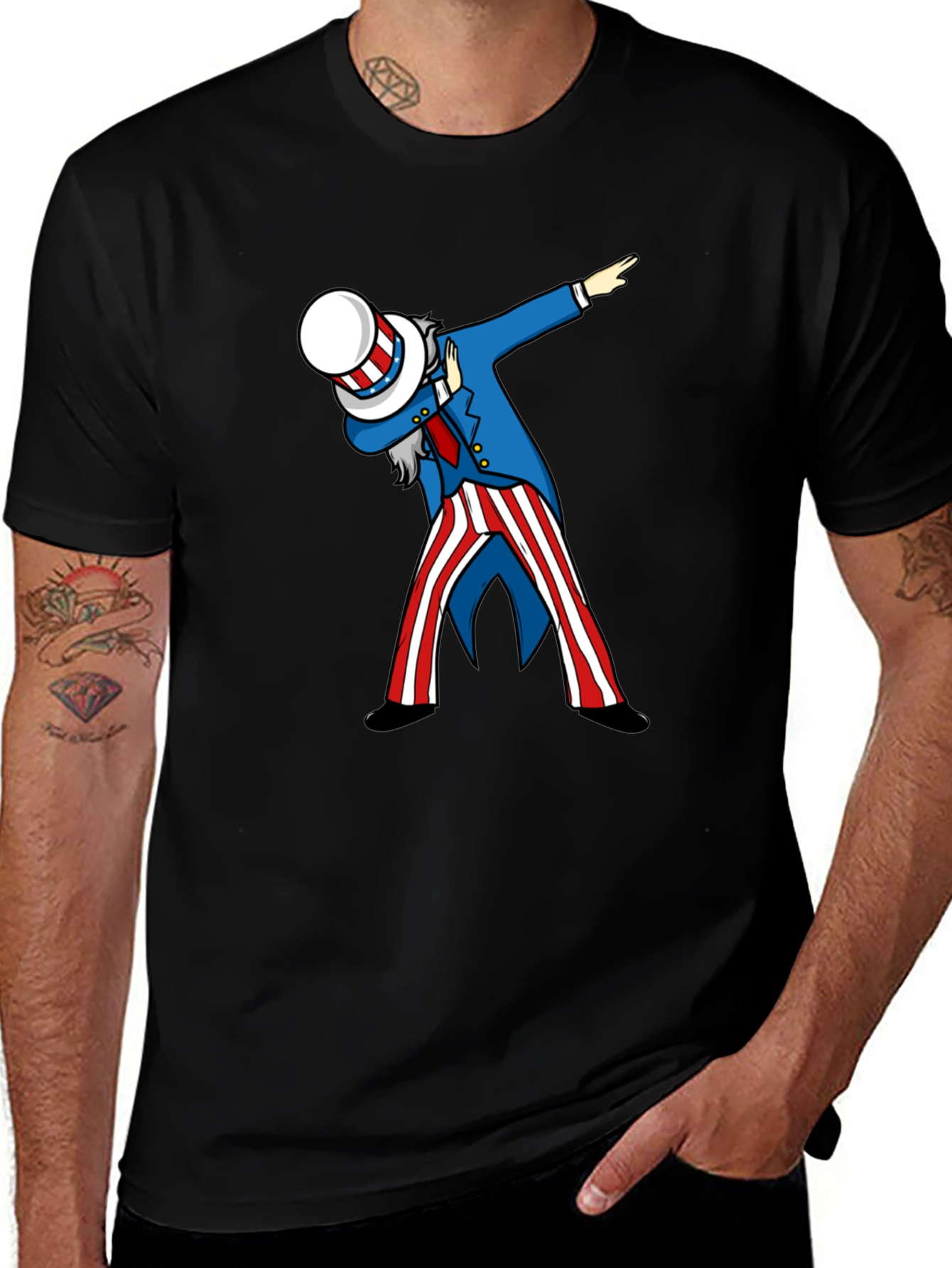 Dabbing Uncle Sam Patriotic T-Shirt