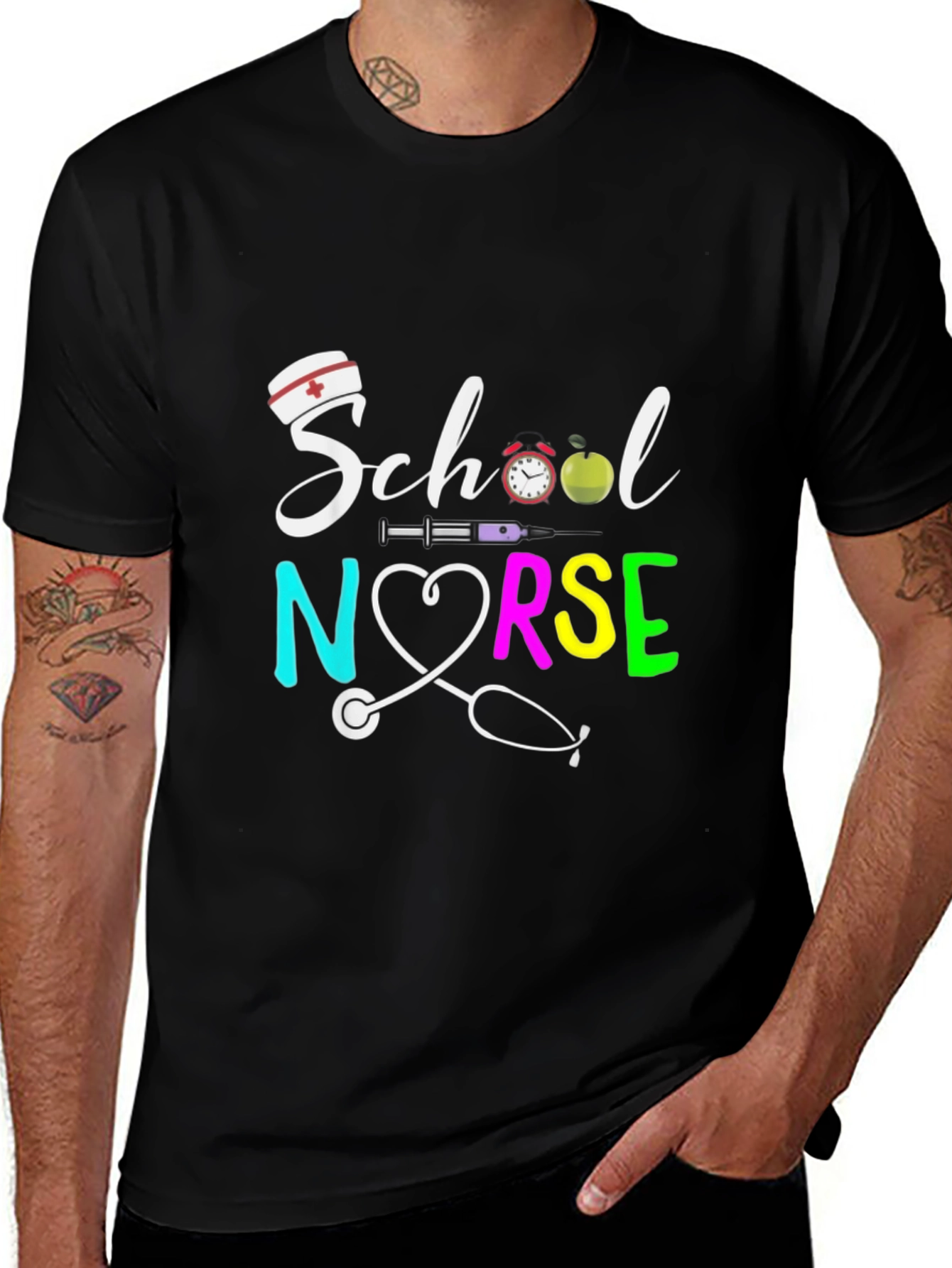School Nurse Graphic T-Shirt