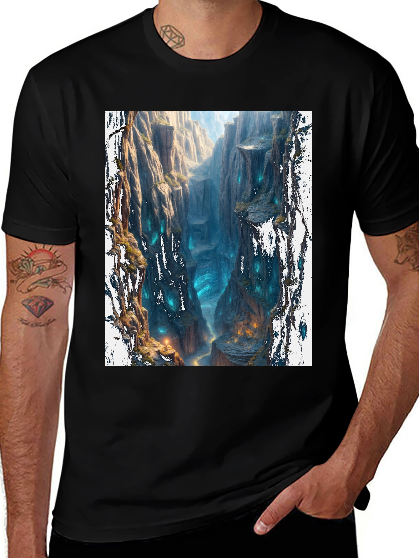 Variant 26 of Mystic Canyon Black T-Shirt