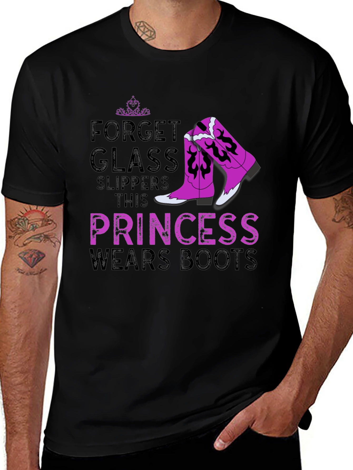 Variant 26 of Princess Wears Boots Graphic T-Shirt